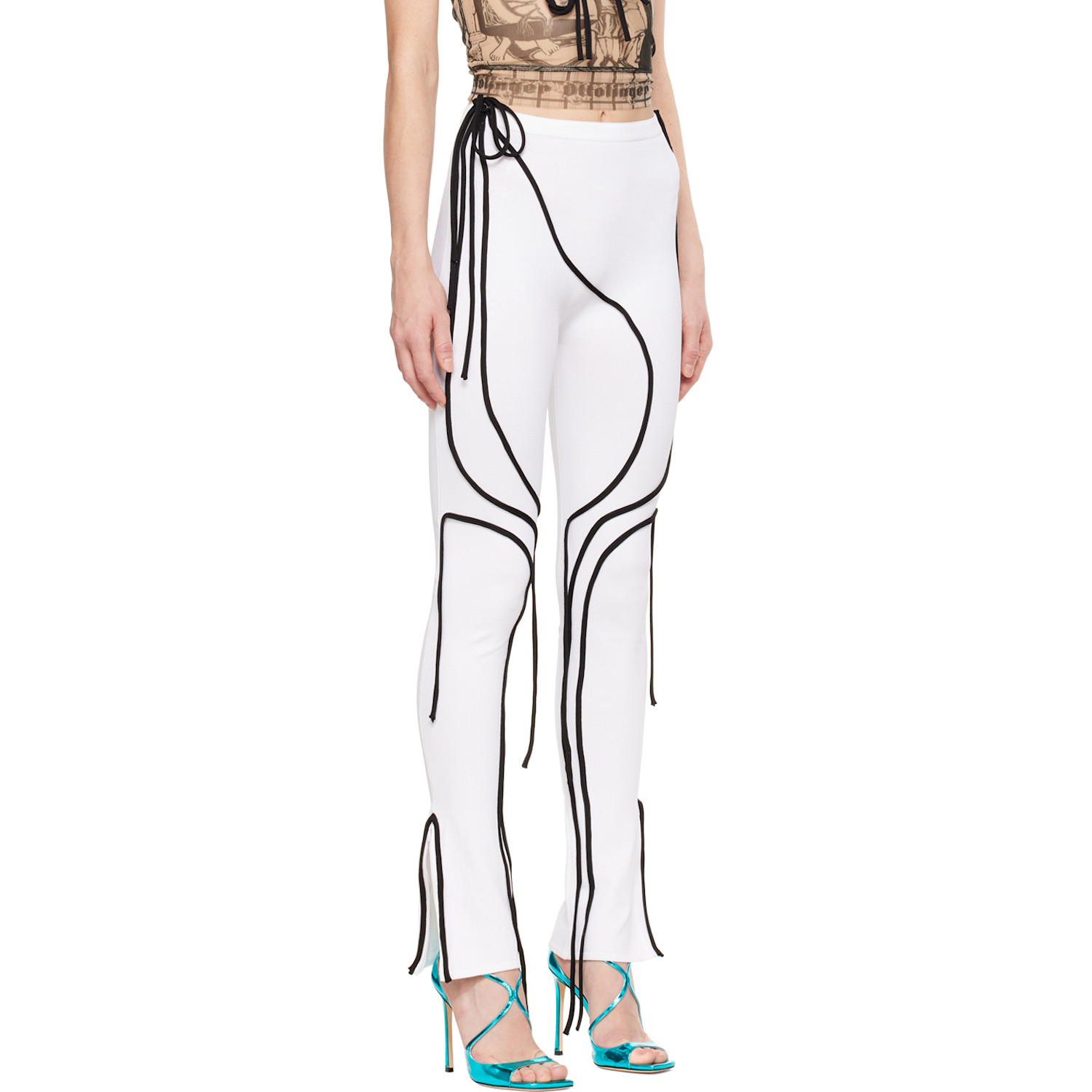  Ottolinger White Strappy Leggings 