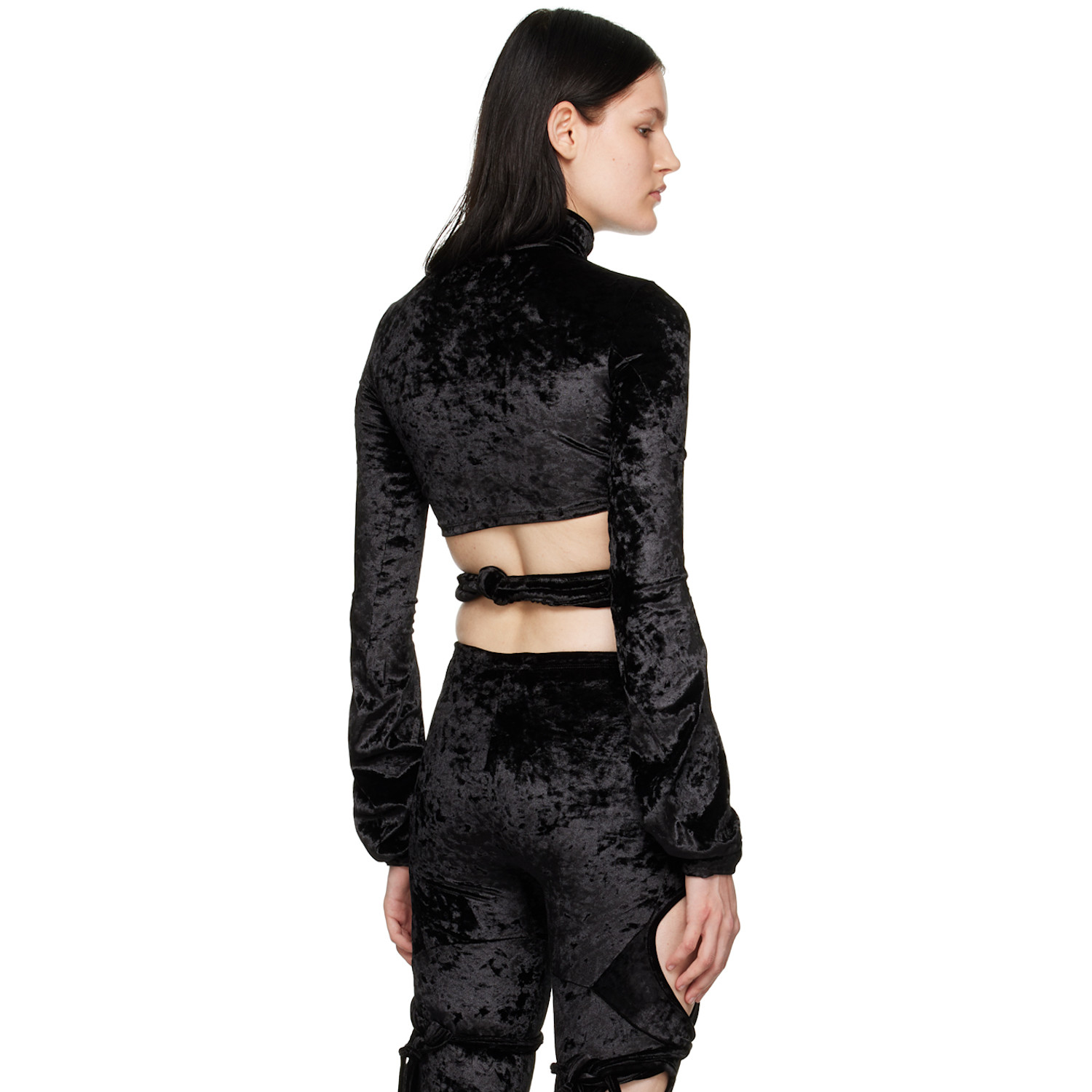  Ottolinger Black Wrap Loop Turtleneck 