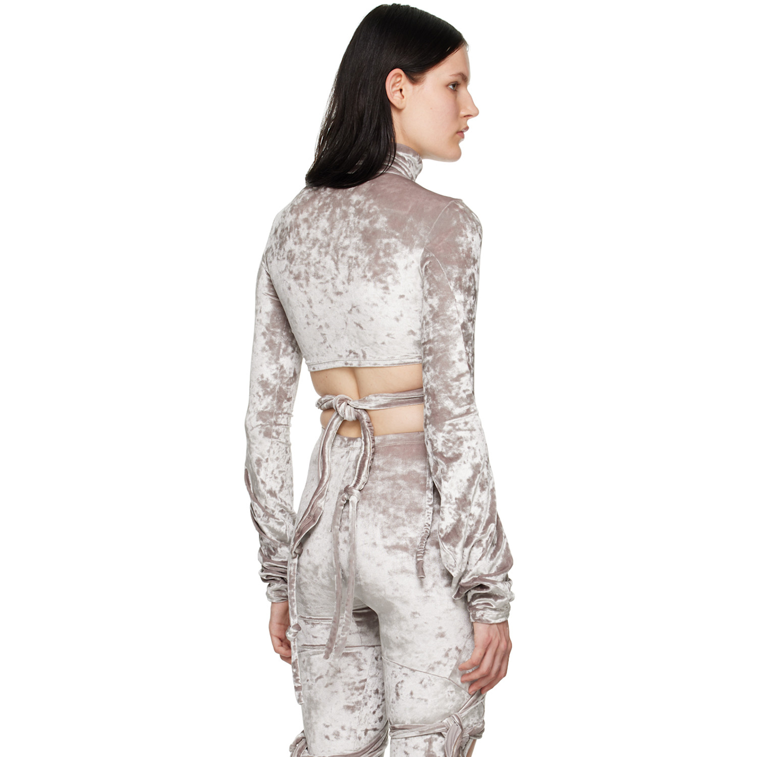  Ottolinger Silver Wrap Loop Turtleneck 