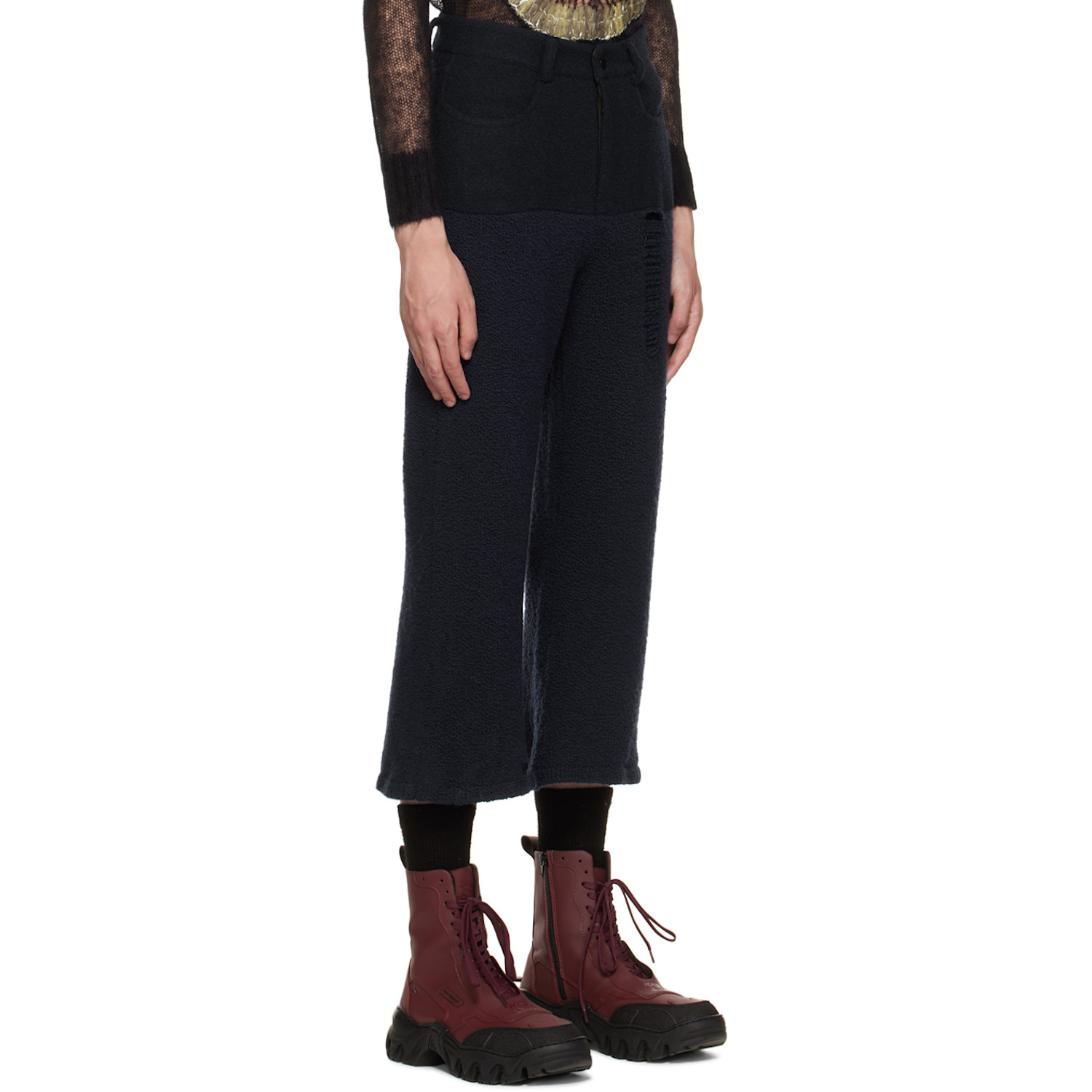  Ponder.er Ssense Exclusive Navy Jean Trousers 