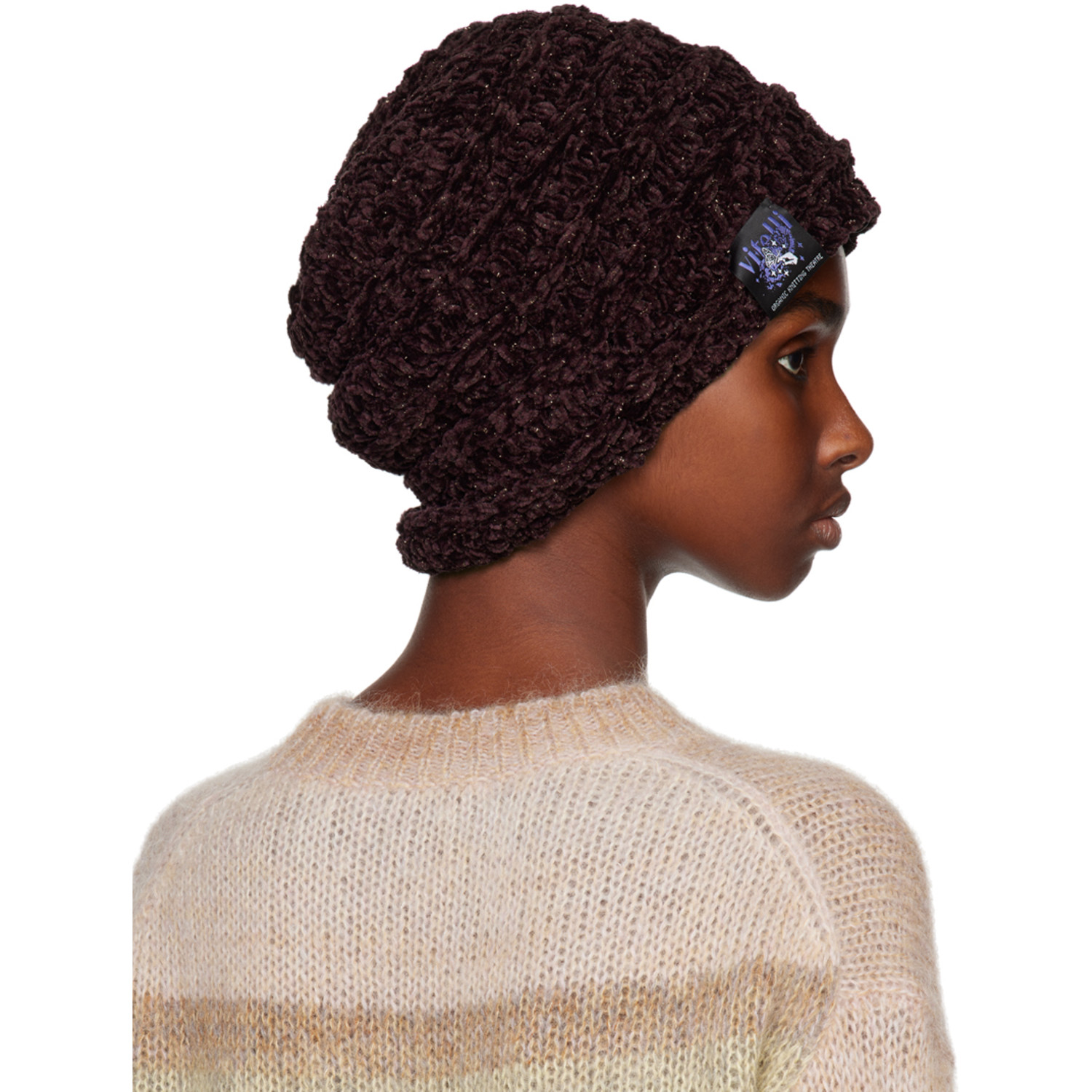 Vitelli Ssense Exclusive Purple Accordion Beanie 