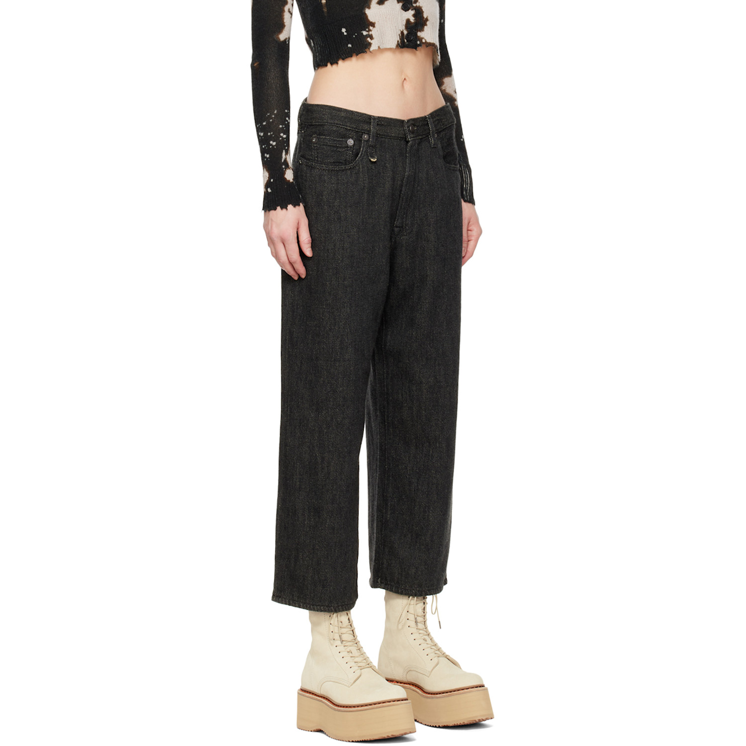  R13 Black Ankled D'arcy Jeans 