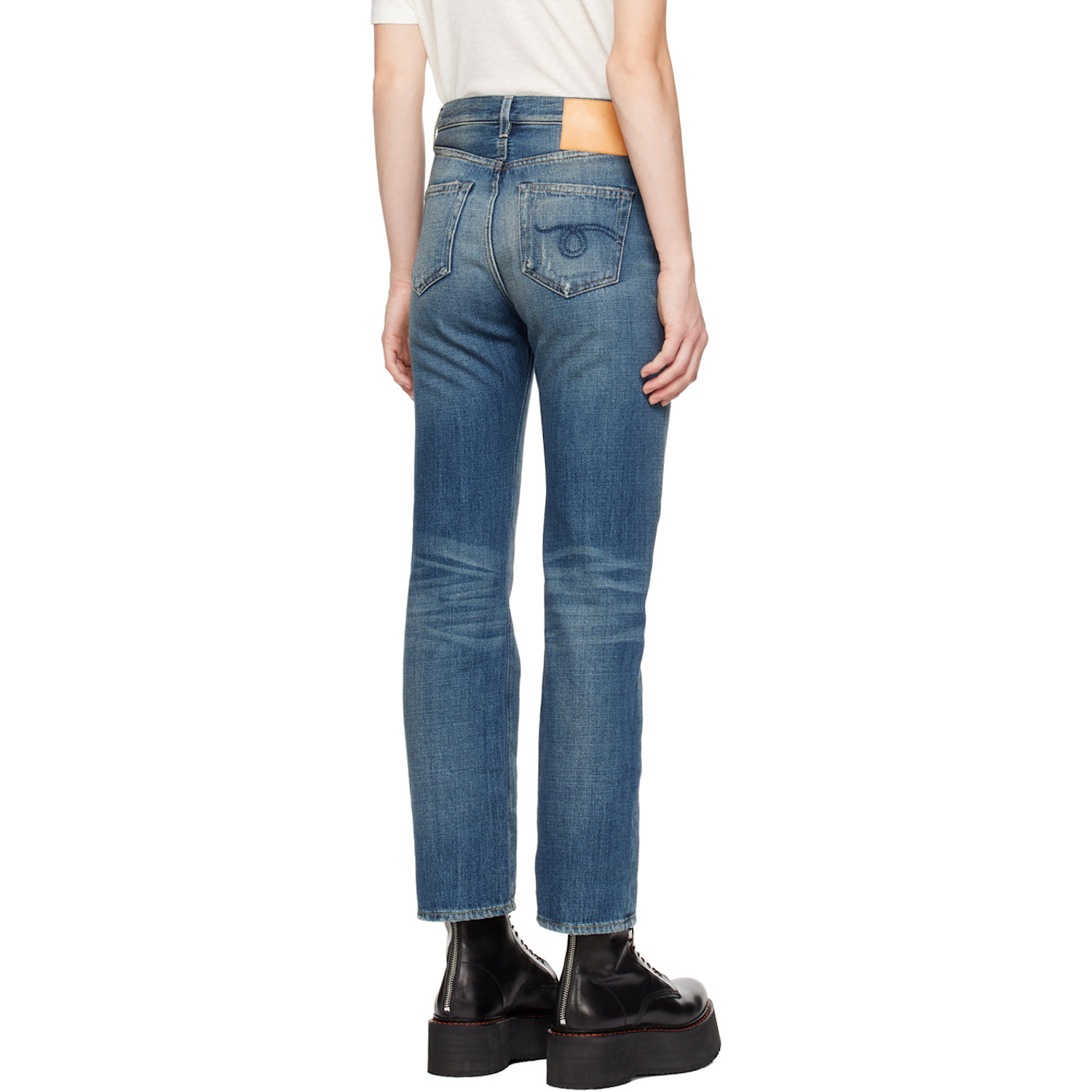  R13 Blue Courtney Slim Jeans 