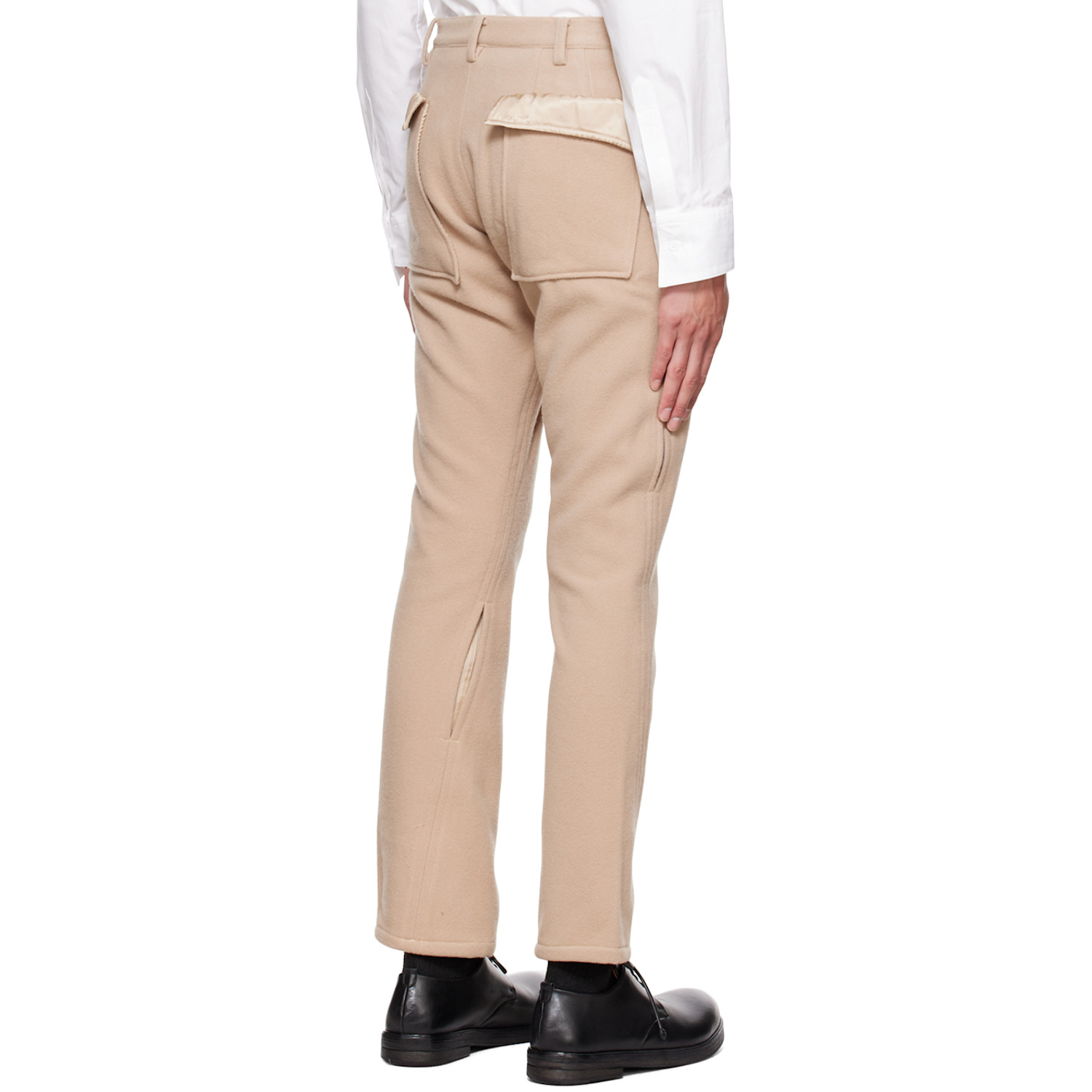  Sulvam Beige Slim Trousers 