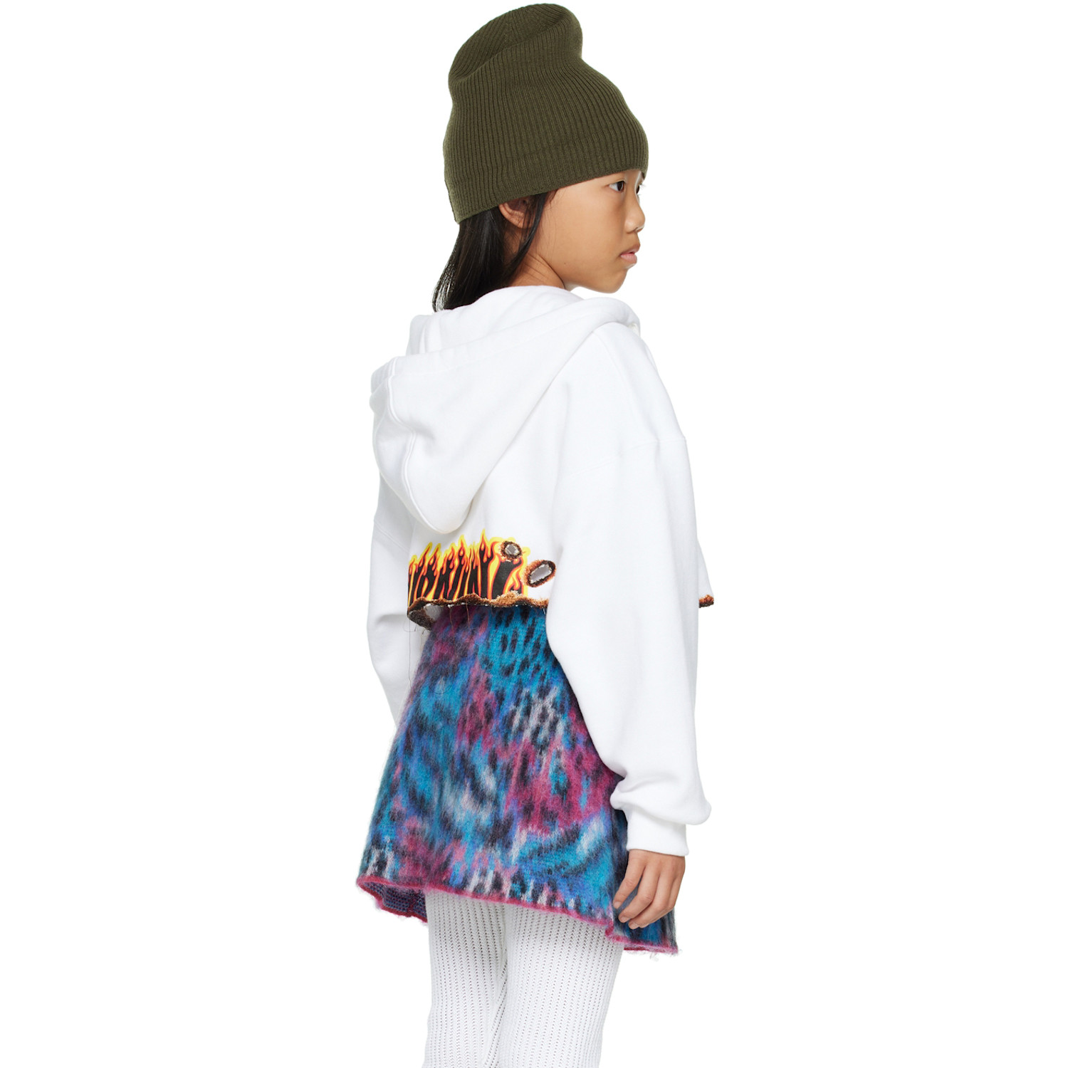  Doublet Kids White Burning Hoodie 