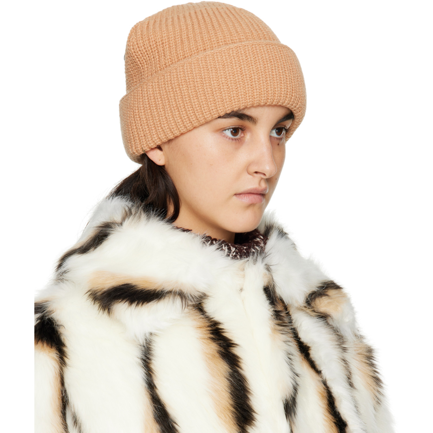  Ader Error Tan Logo Beanie 