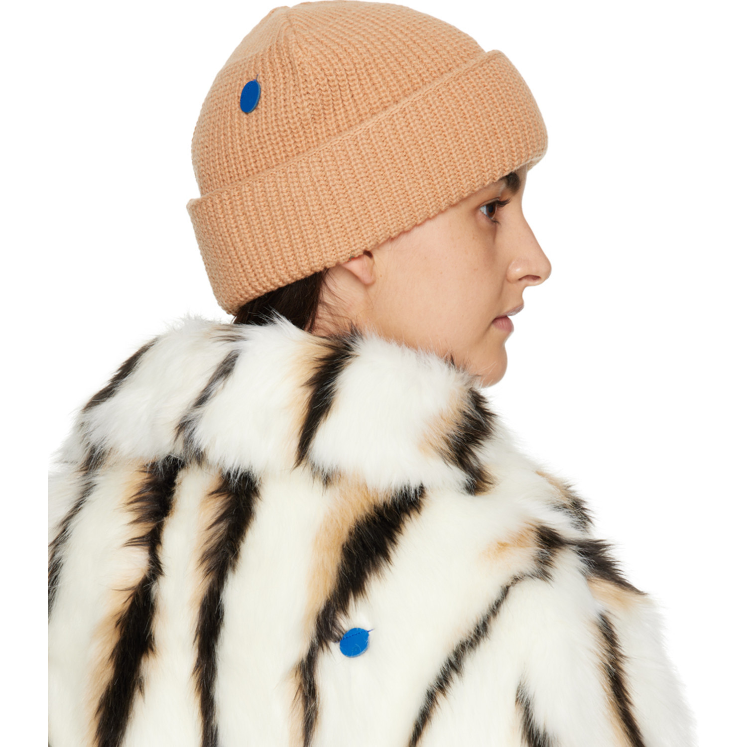  Ader Error Tan Logo Beanie 