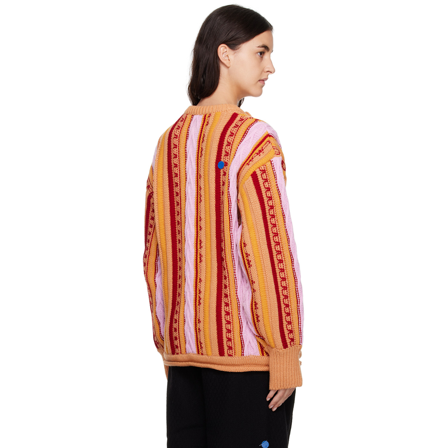  Ader Error Orange Buttoned Sweater 