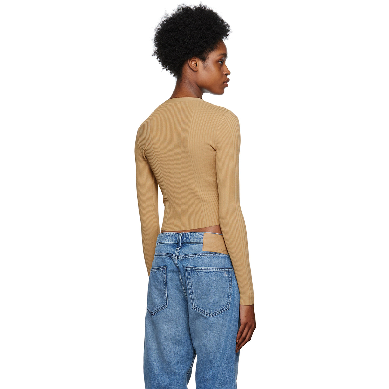  Rag & Bone Beige Rib Cardigan 