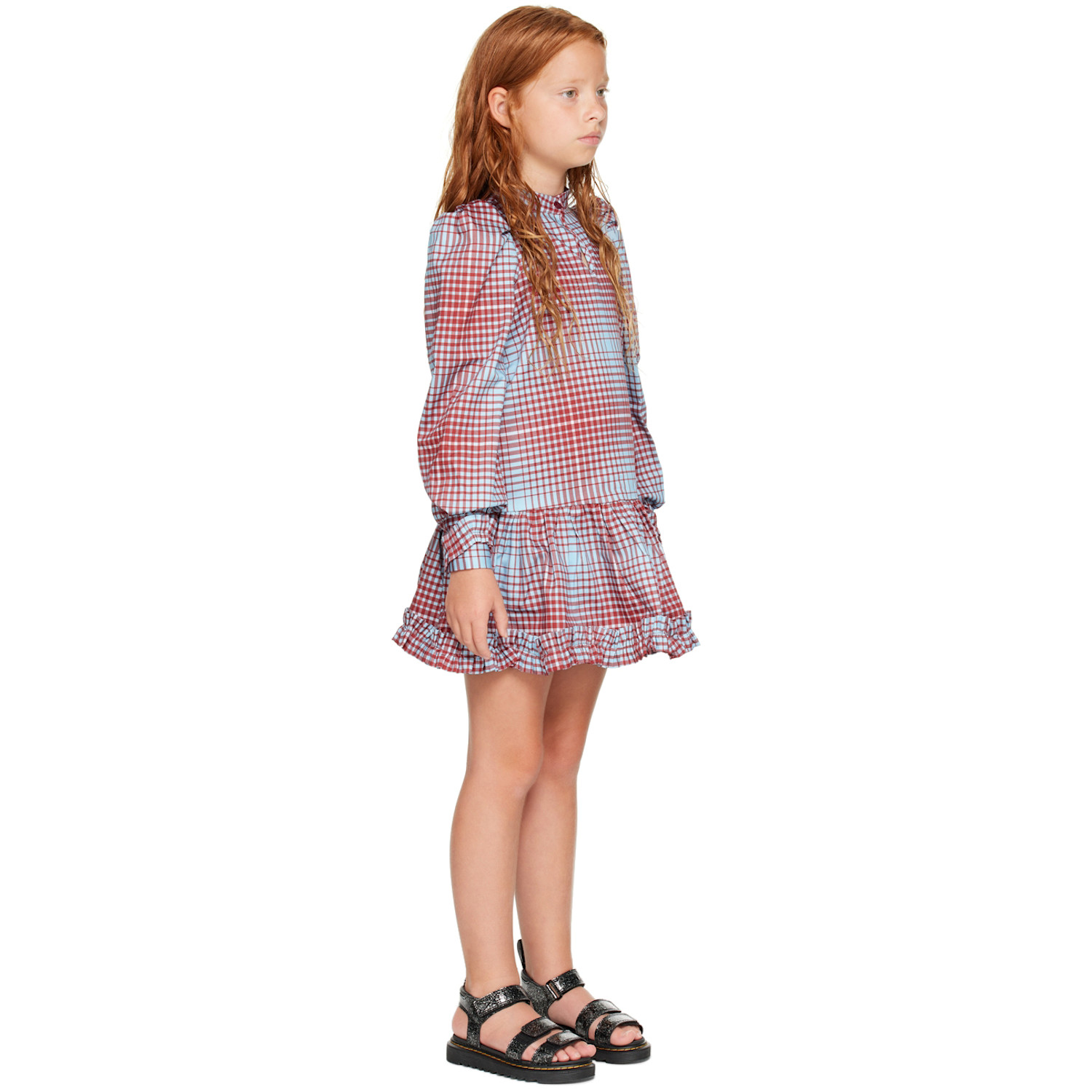  Charles Jeffrey Loverboy Ssense Exclusive Kids Blue & Red Dress 
