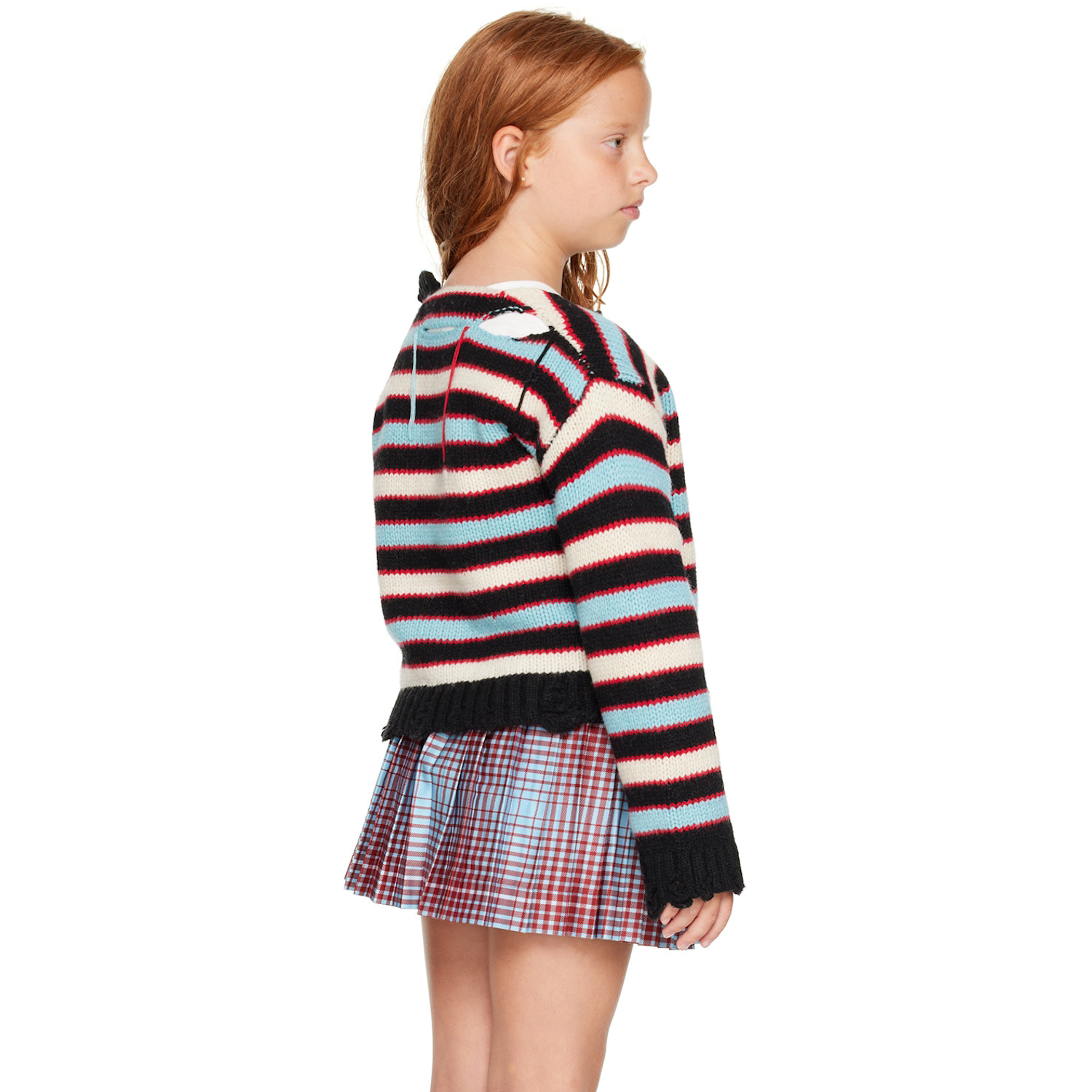  Charles Jeffrey Loverboy Ssense Exclusive Kids Multicolor Slash Stripe Sweater 