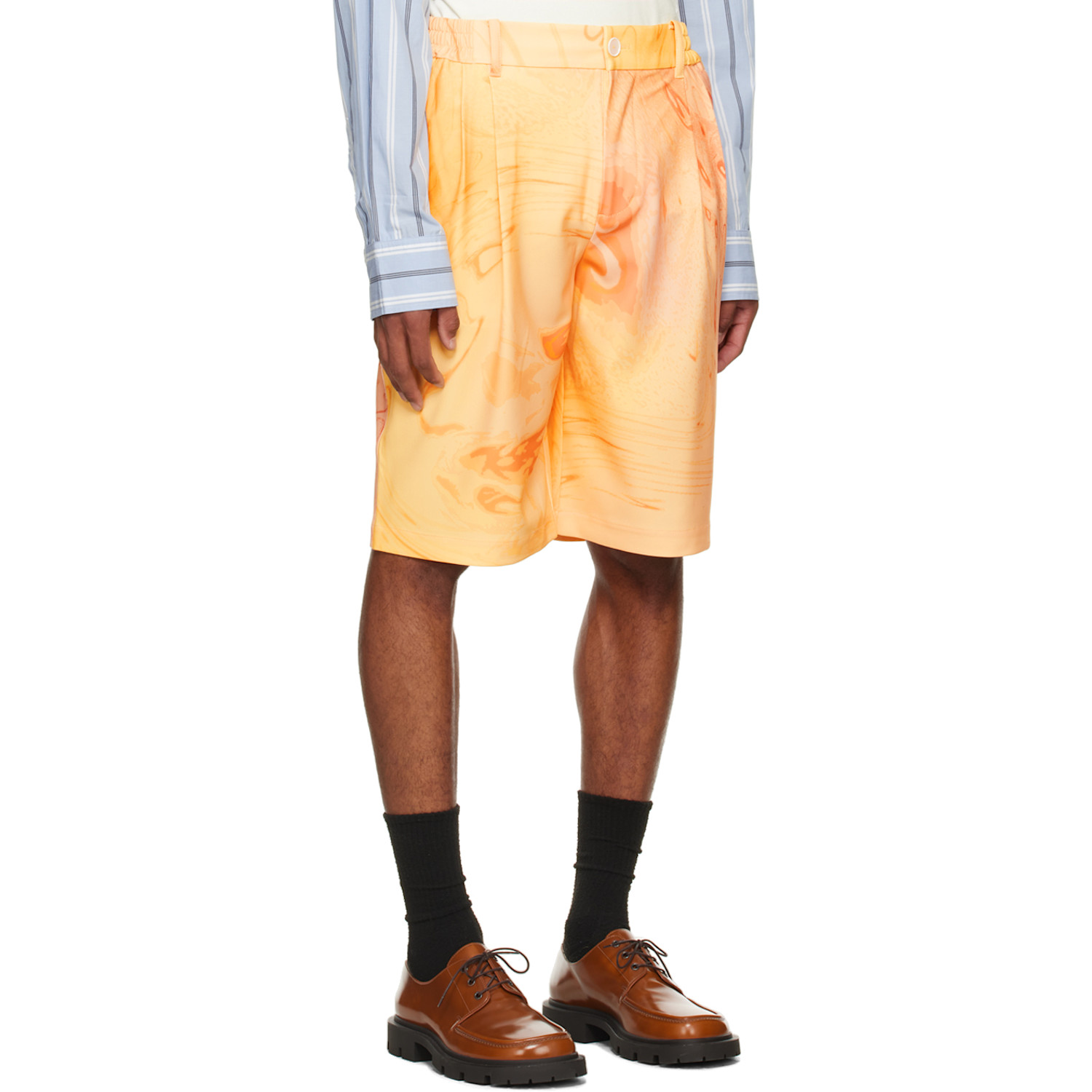  Feng Chen Wang Orange Phoenix Shorts 