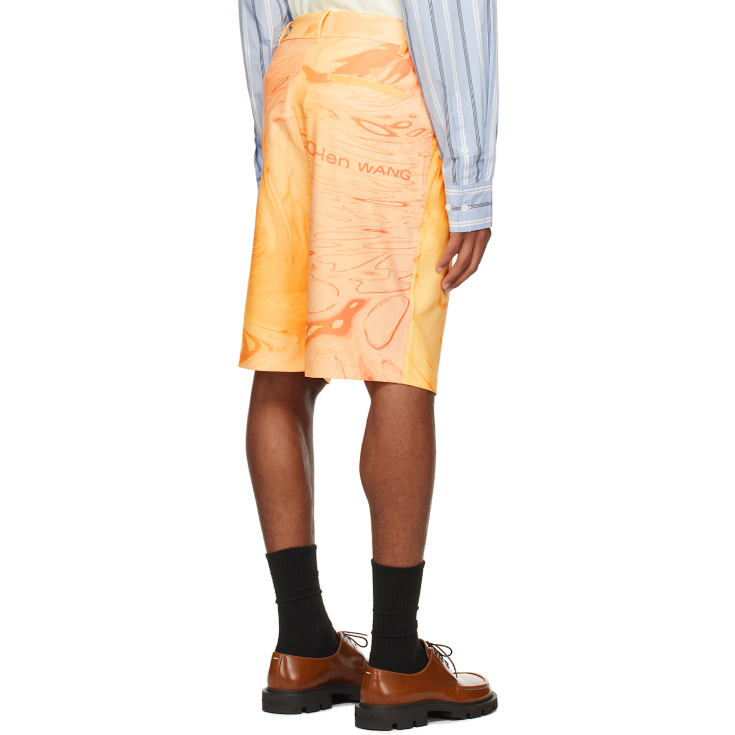  Feng Chen Wang Orange Phoenix Shorts 