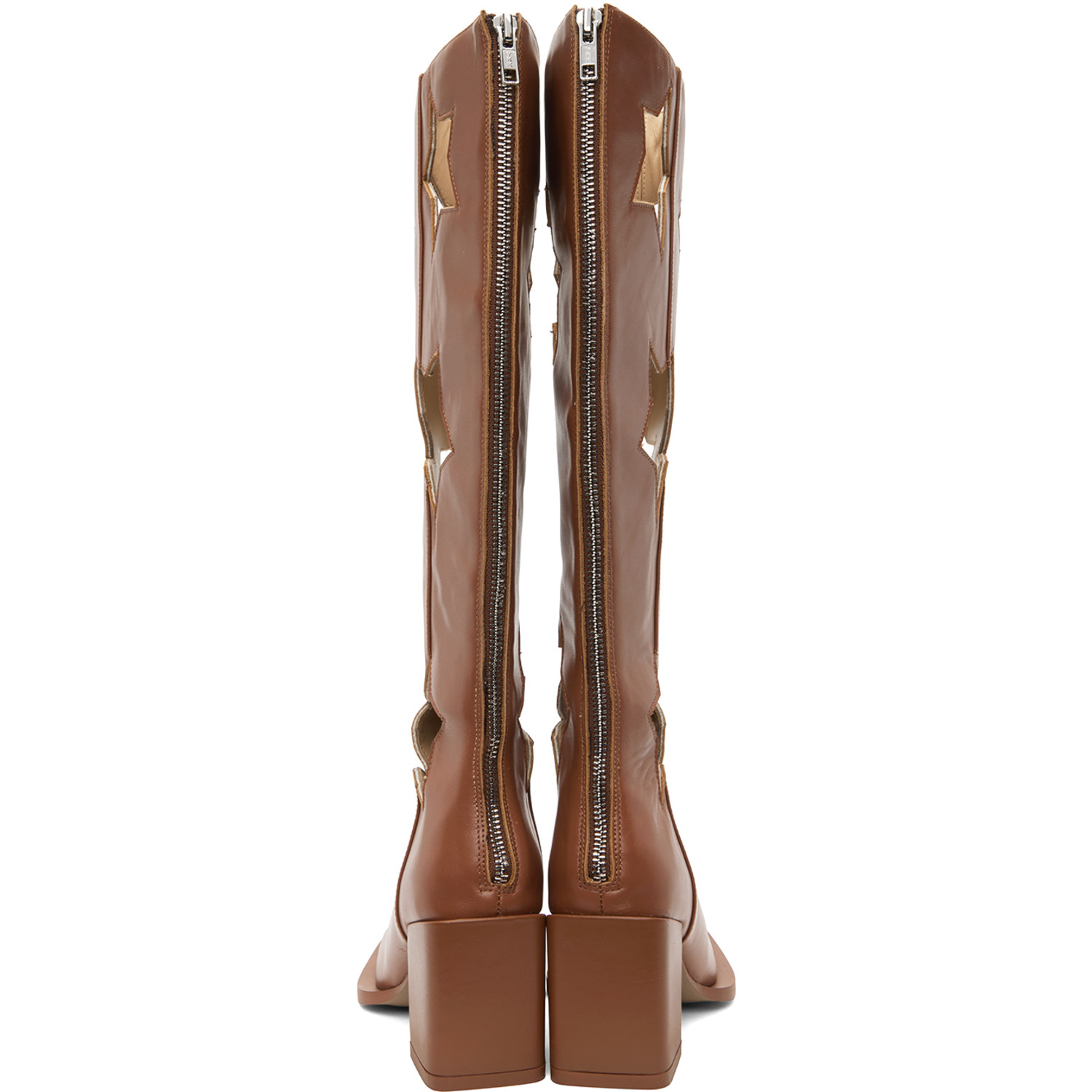  Andrej Gronau Ssense Exclusive Brown Star Cut Boots 