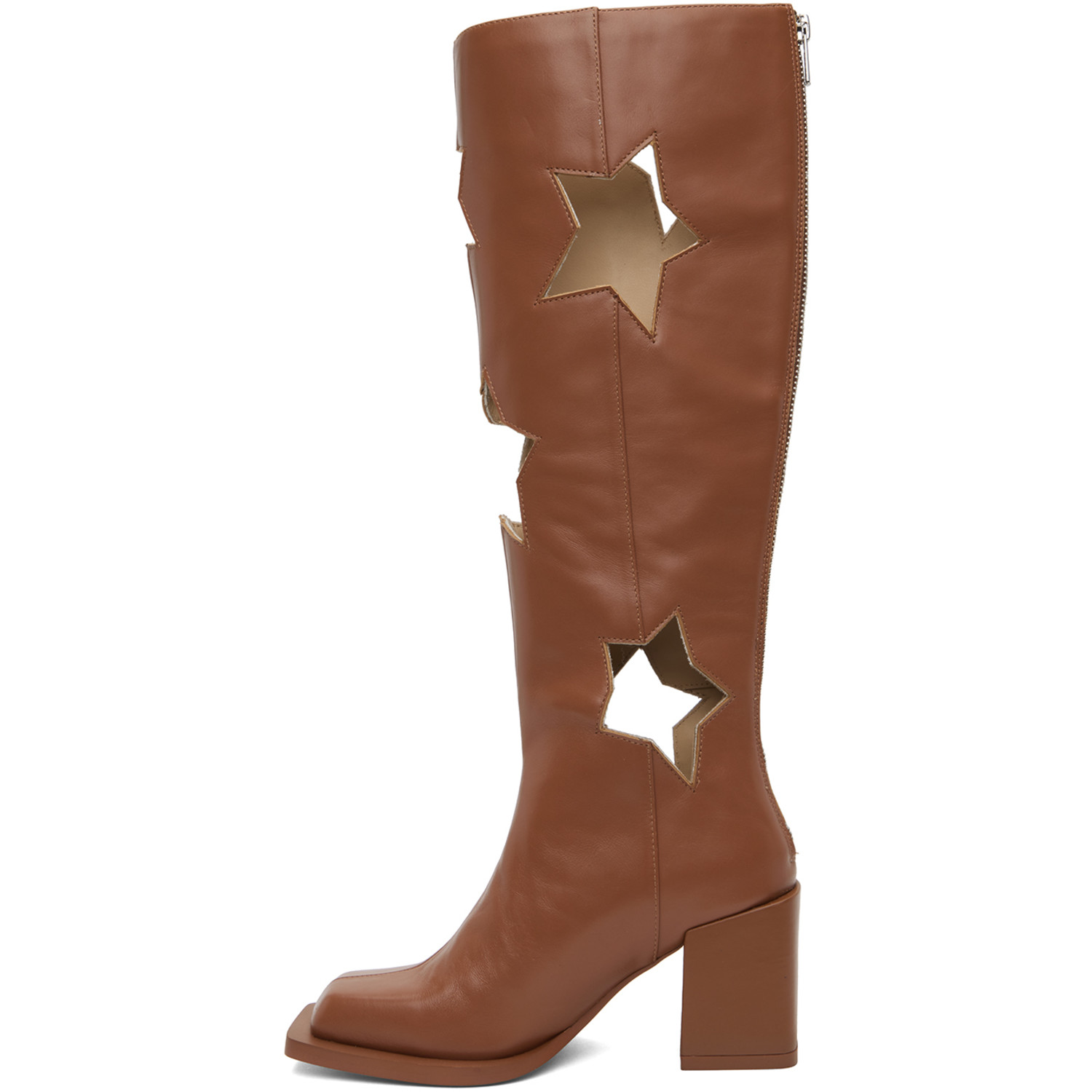  Andrej Gronau Ssense Exclusive Brown Star Cut Boots 