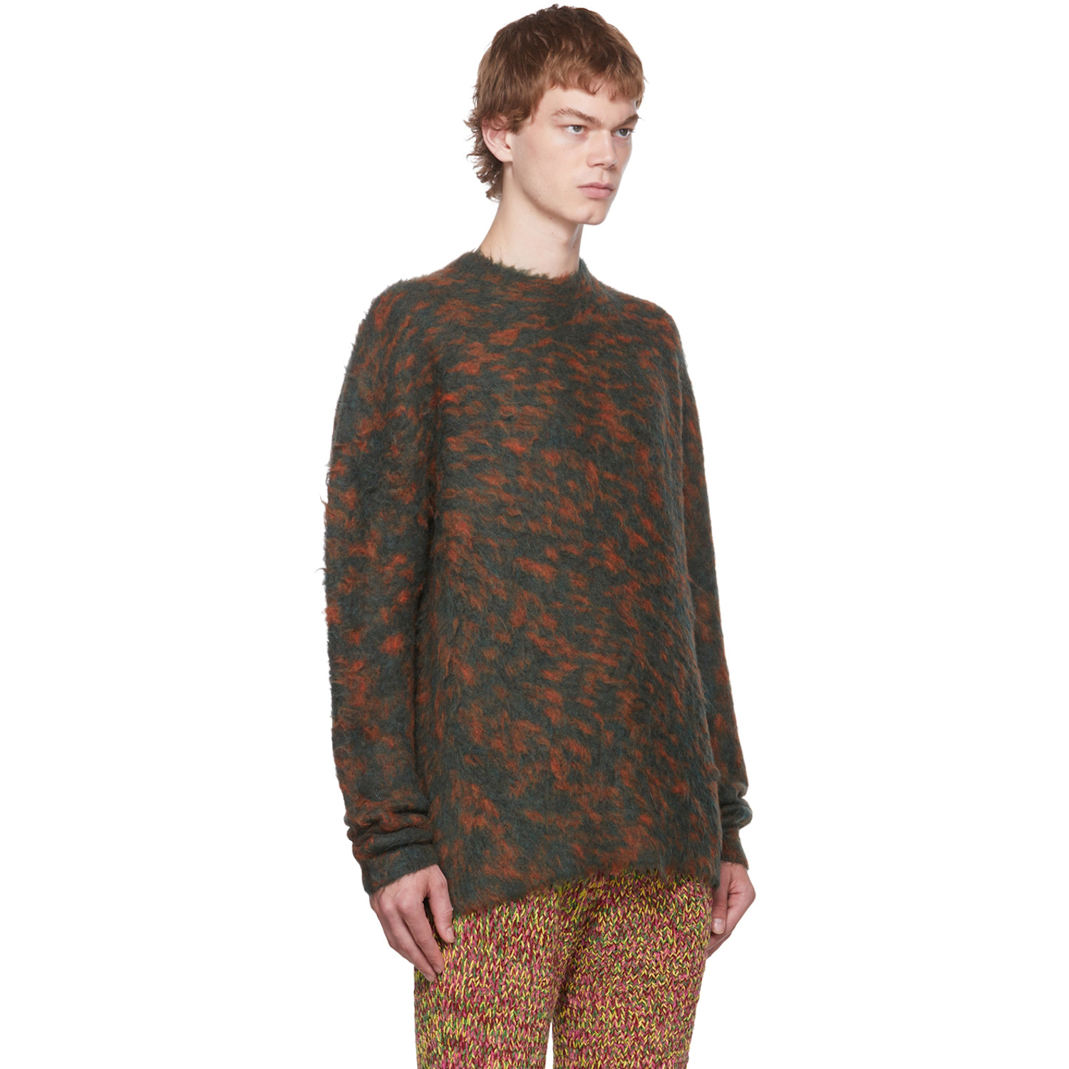  Acne Studios Green & Orange Acrylic Sweater 