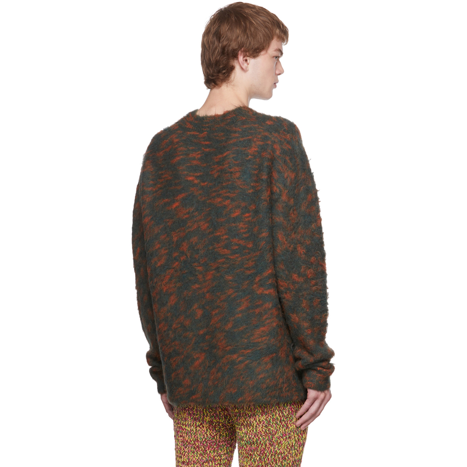  Acne Studios Green & Orange Acrylic Sweater 