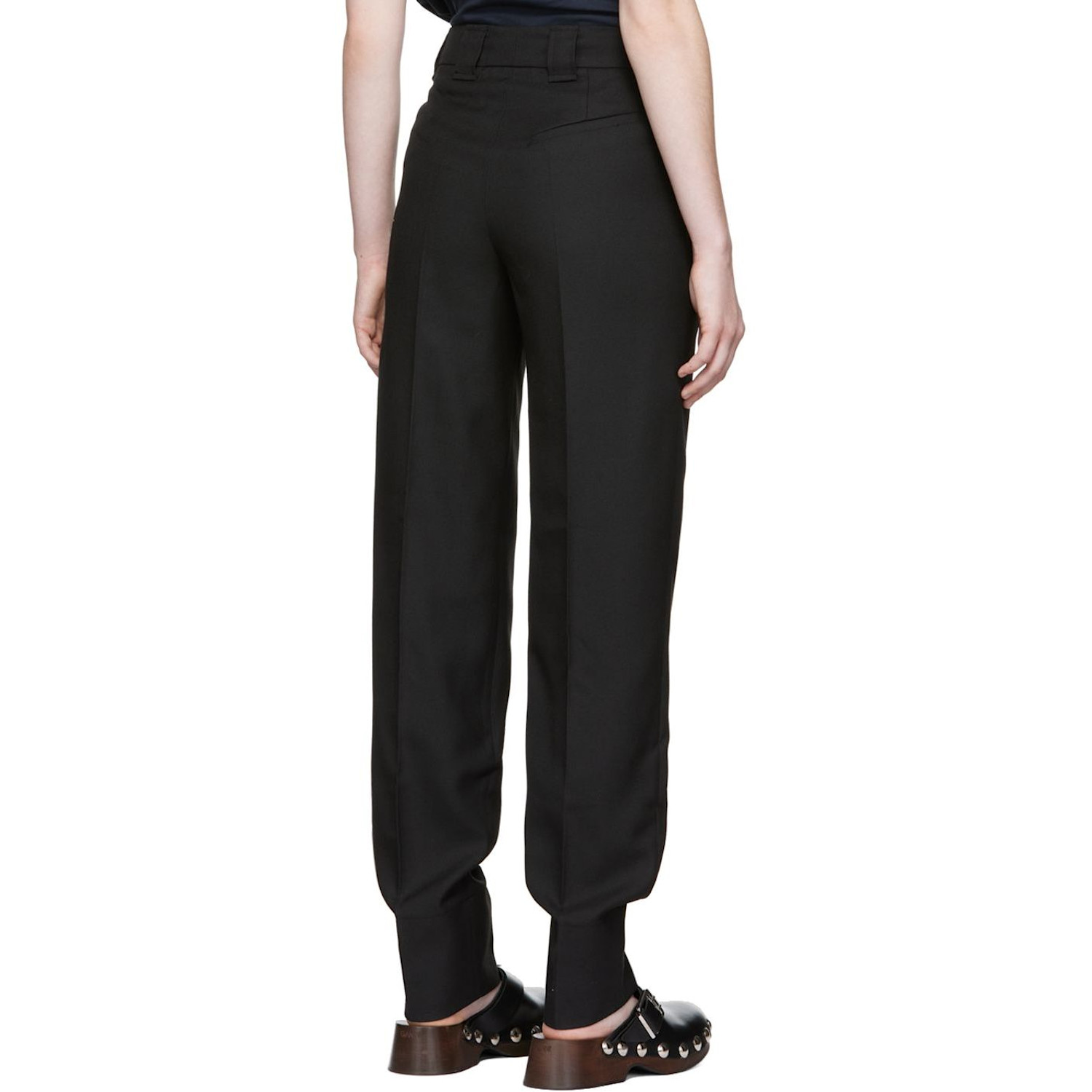  Ganni Black Summer Suiting Trousers 
