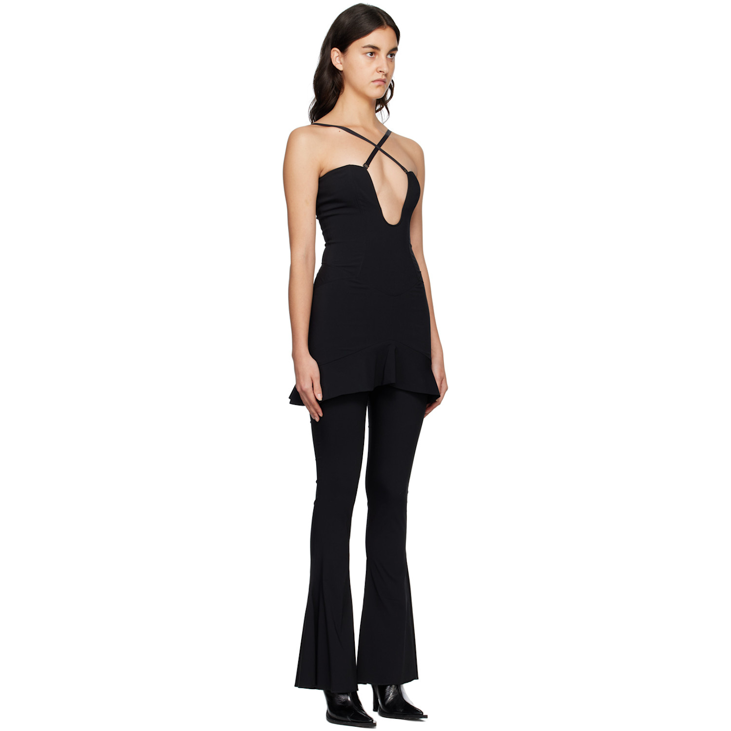  Knwls Black Dip Minidress 