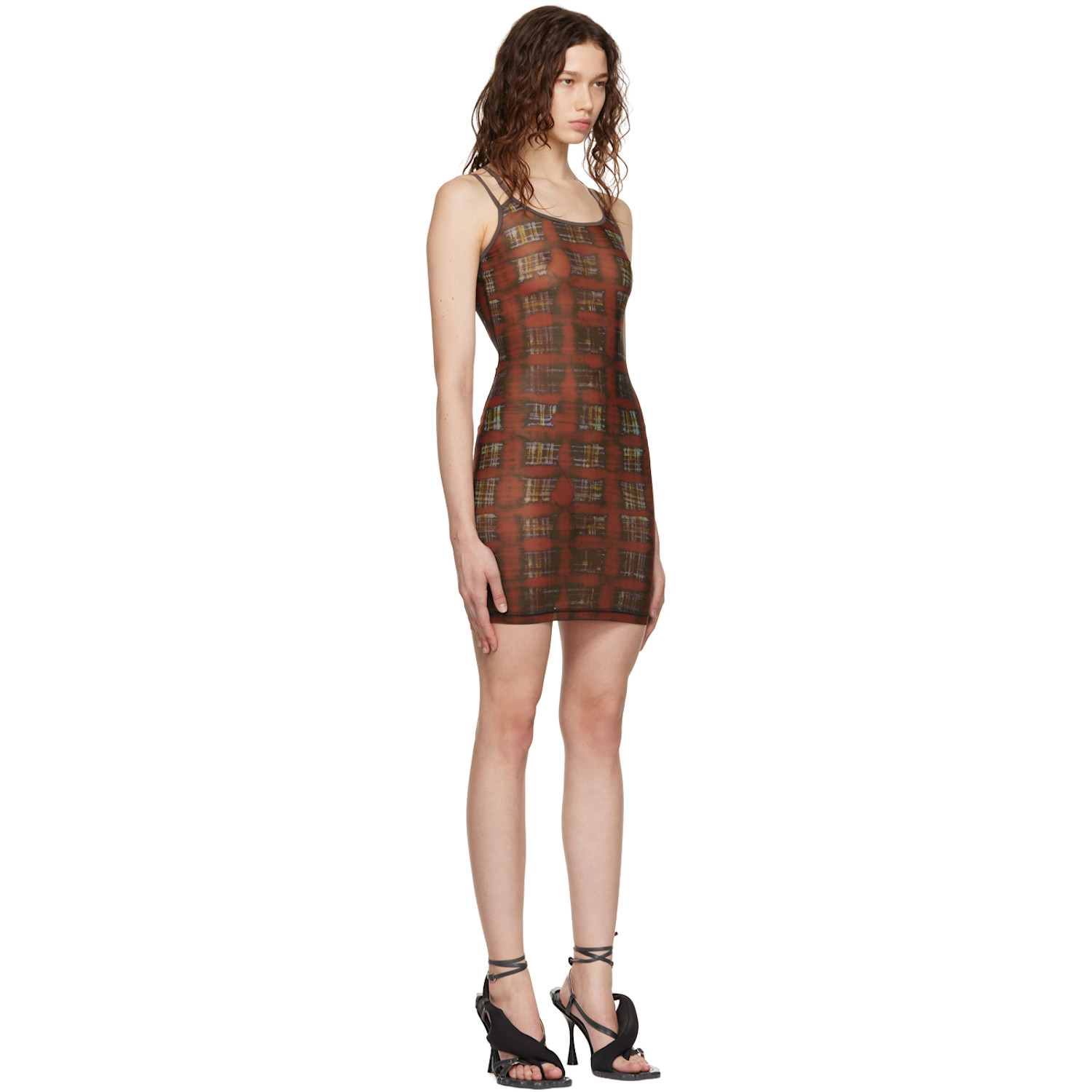  Knwls Orange Vortex Minidress 