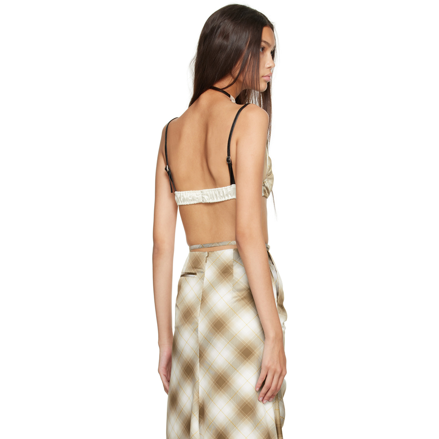  Juneyen Beige Belted Tank Top 