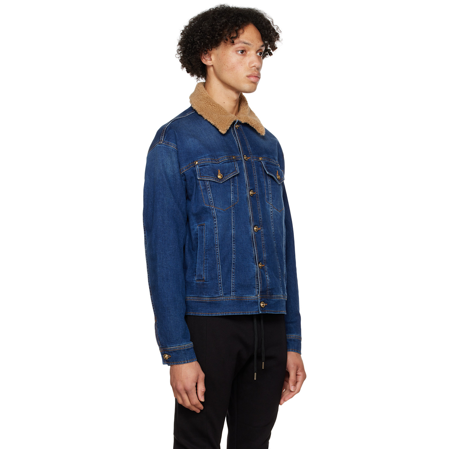  Versace Jeans Couture Blue Piece Number Denim Jacket 