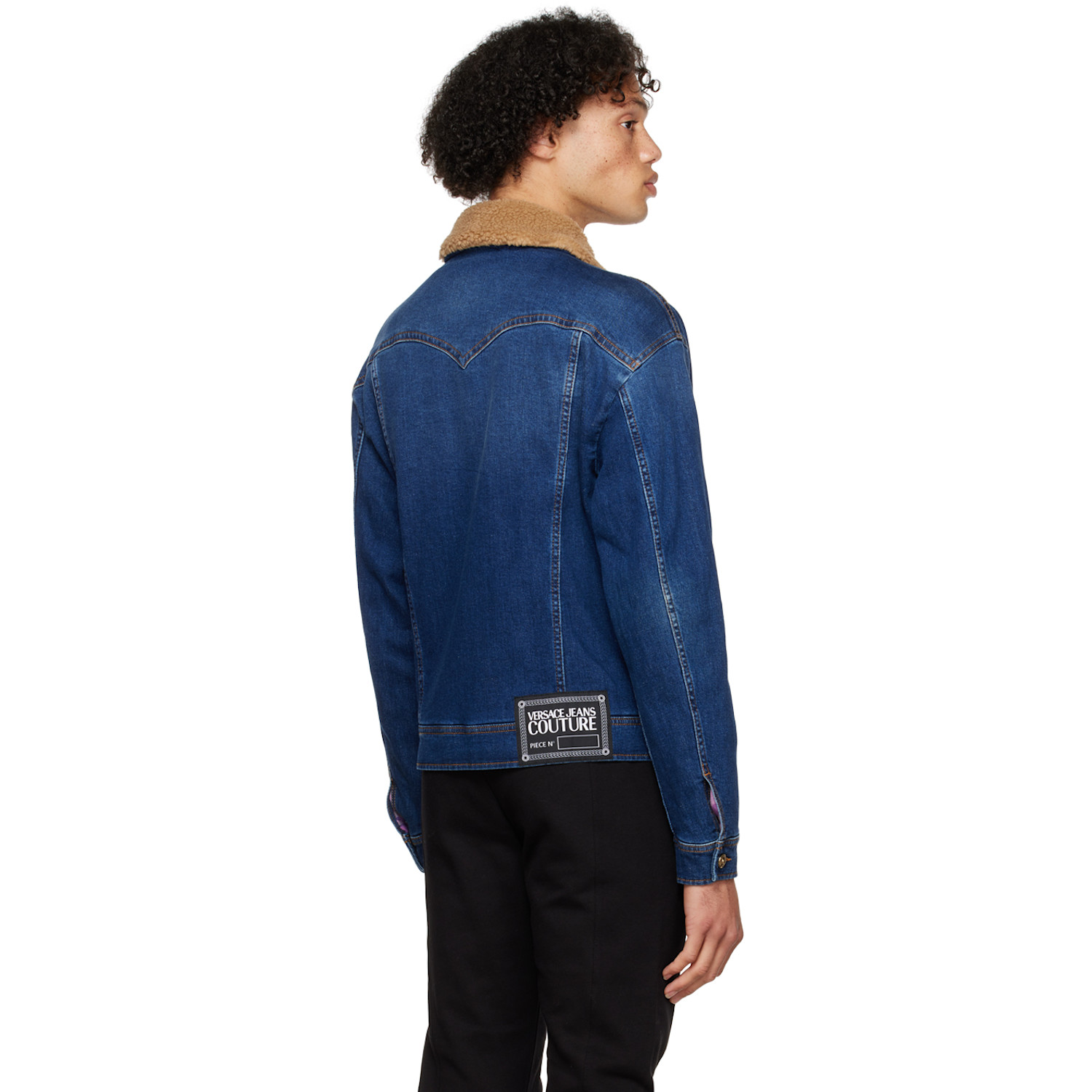  Versace Jeans Couture Blue Piece Number Denim Jacket 