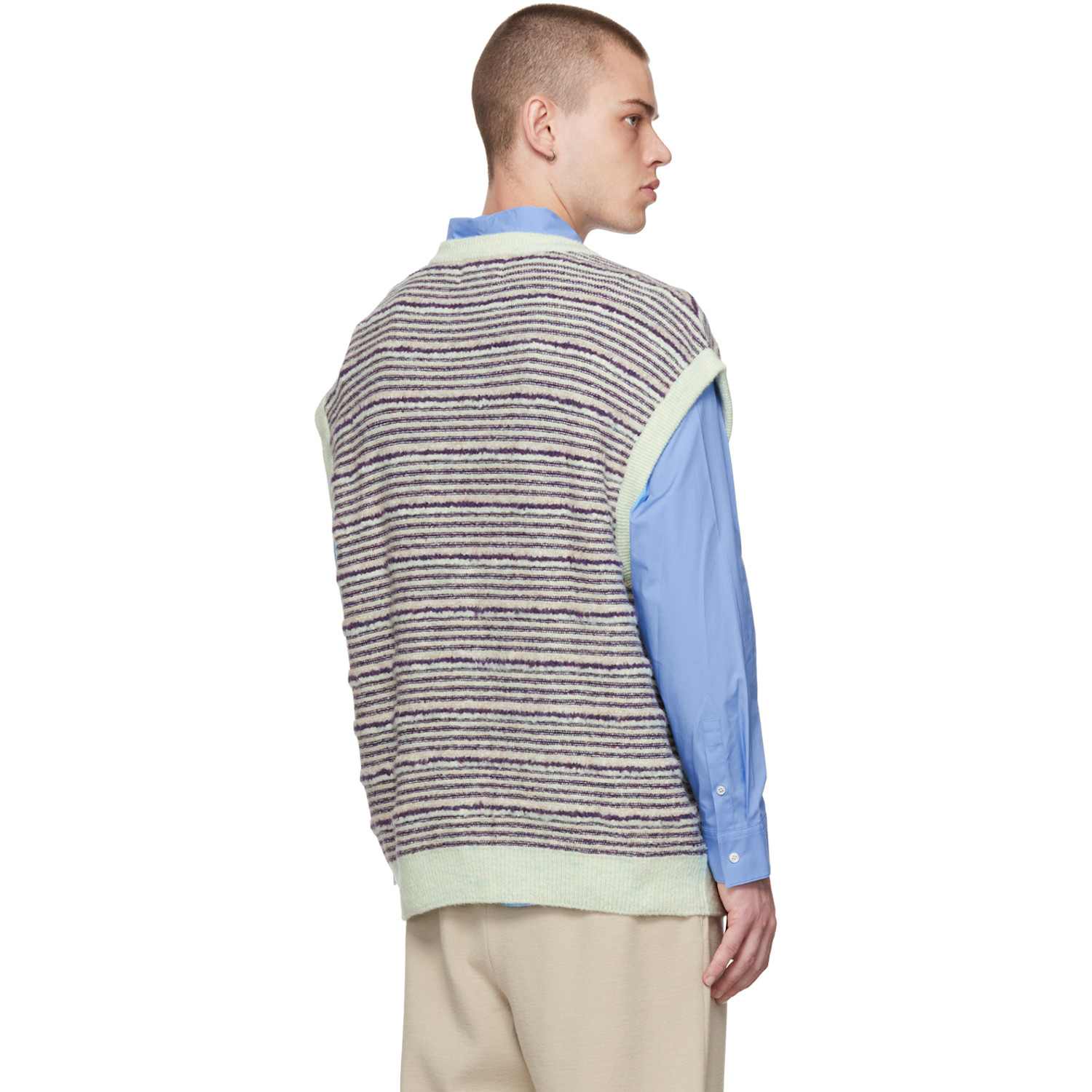  Solid Homme Veste Mauve à Rayures 