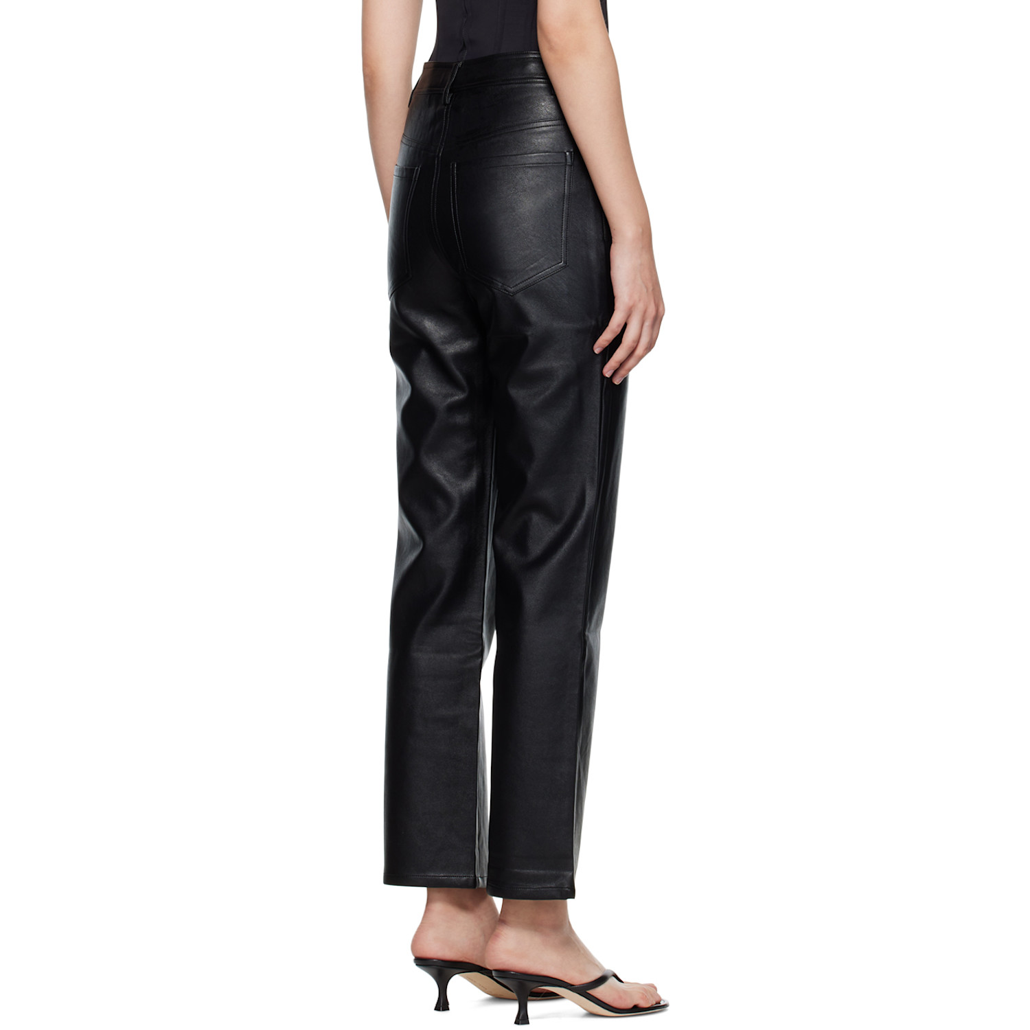  Miaou Black Junior Faux-leather Pants 