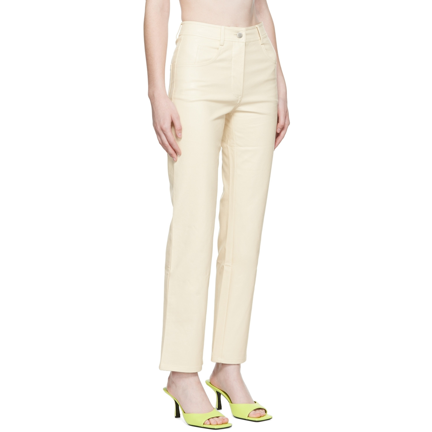 Miaou Off-white Junior Faux-leather Pants 