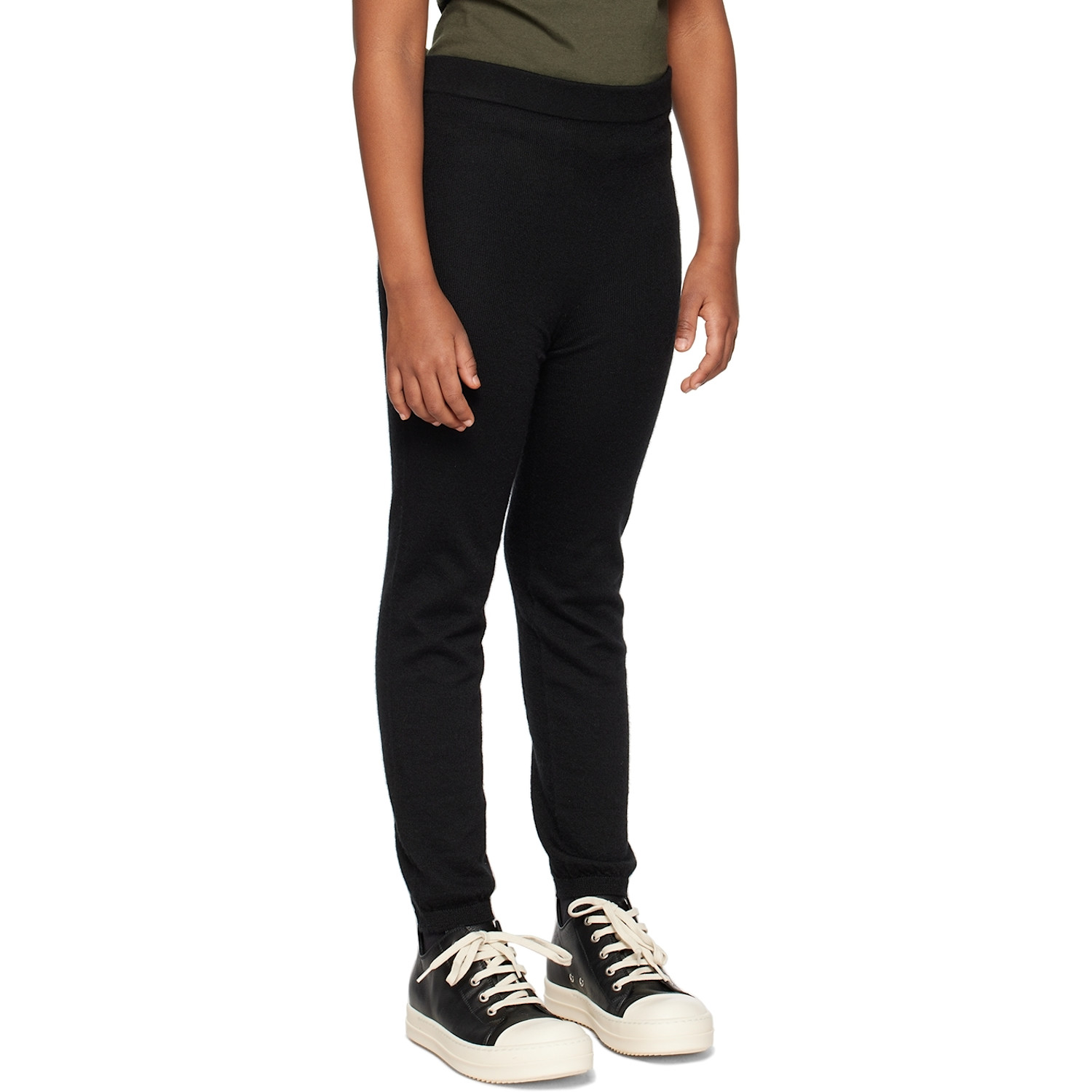  Rick Owens Kids Black Semi-sheer Leggings 