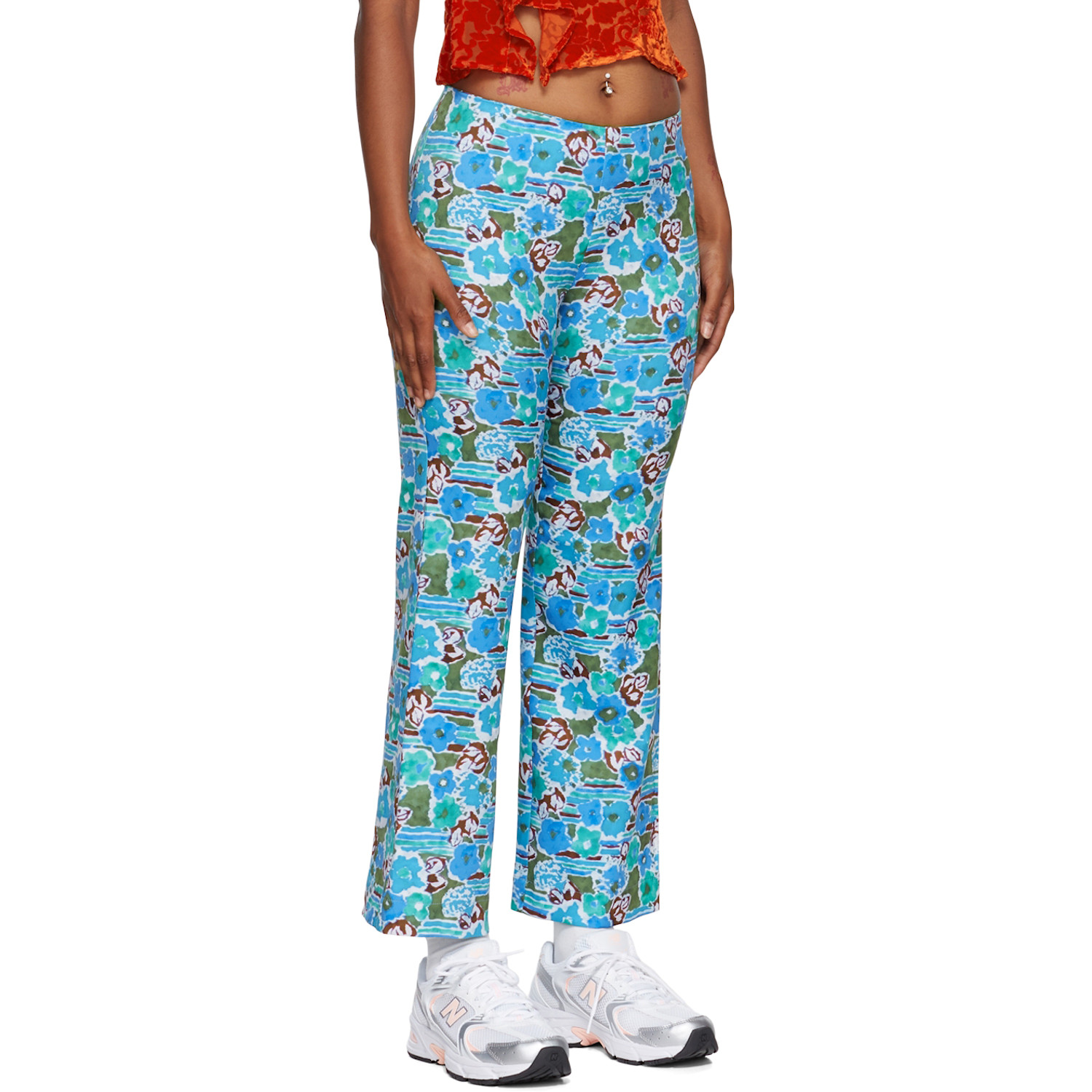  Collina Strada Blue Floral Lounge Pants 