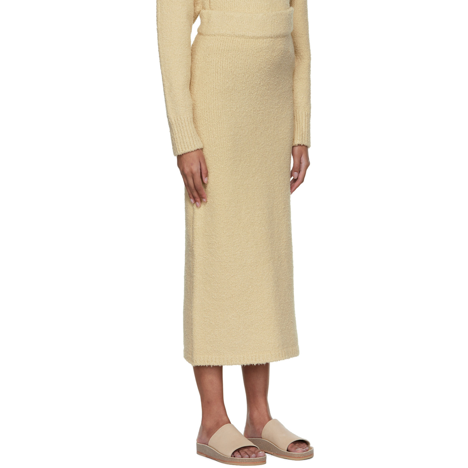  Missing You Already Beige Cotton Maxi Skirt 