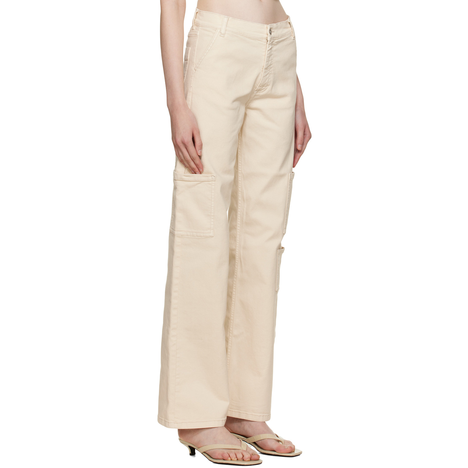 Halfboy Off-white Worker Trousers 