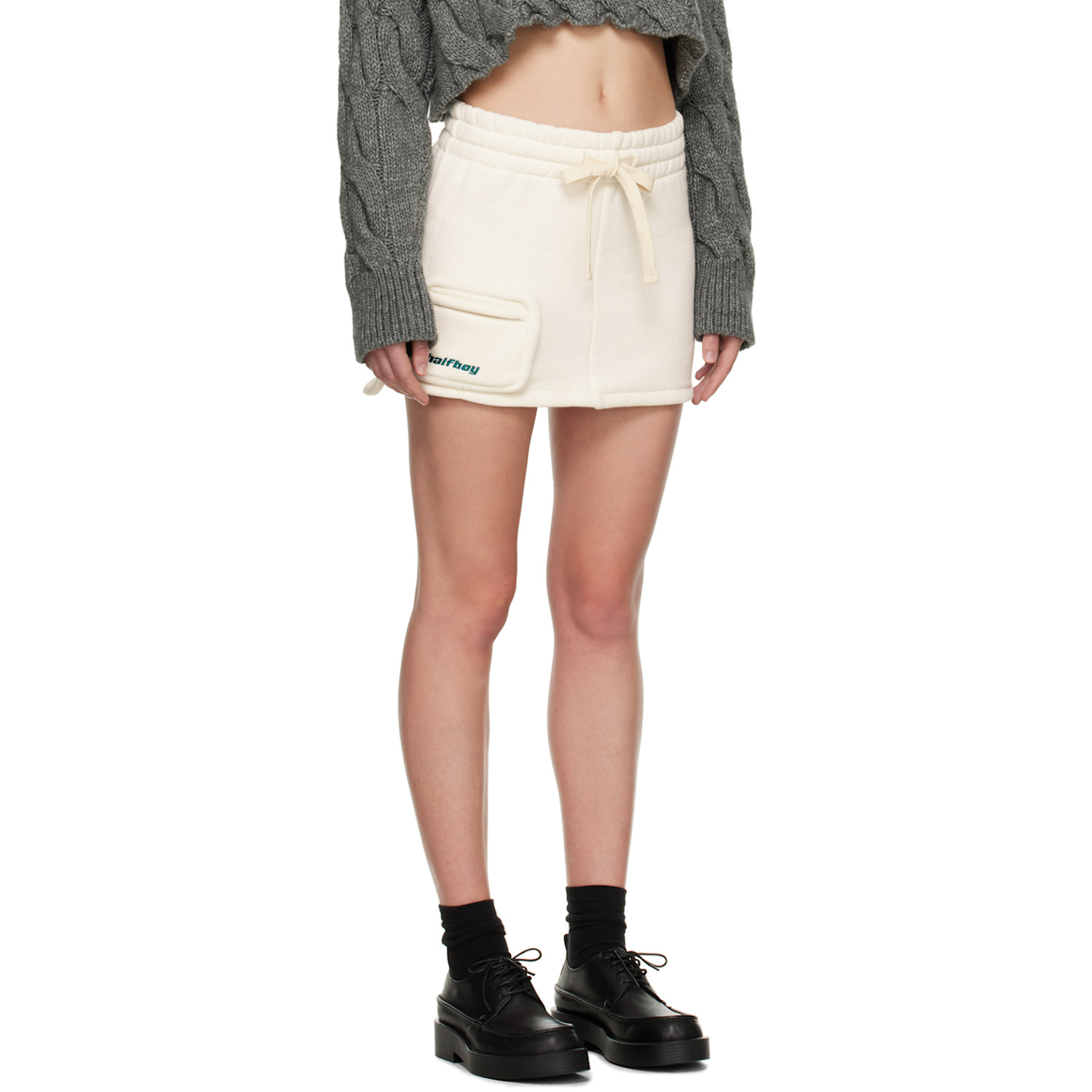  Halfboy Off-white Pocket Miniskirt 