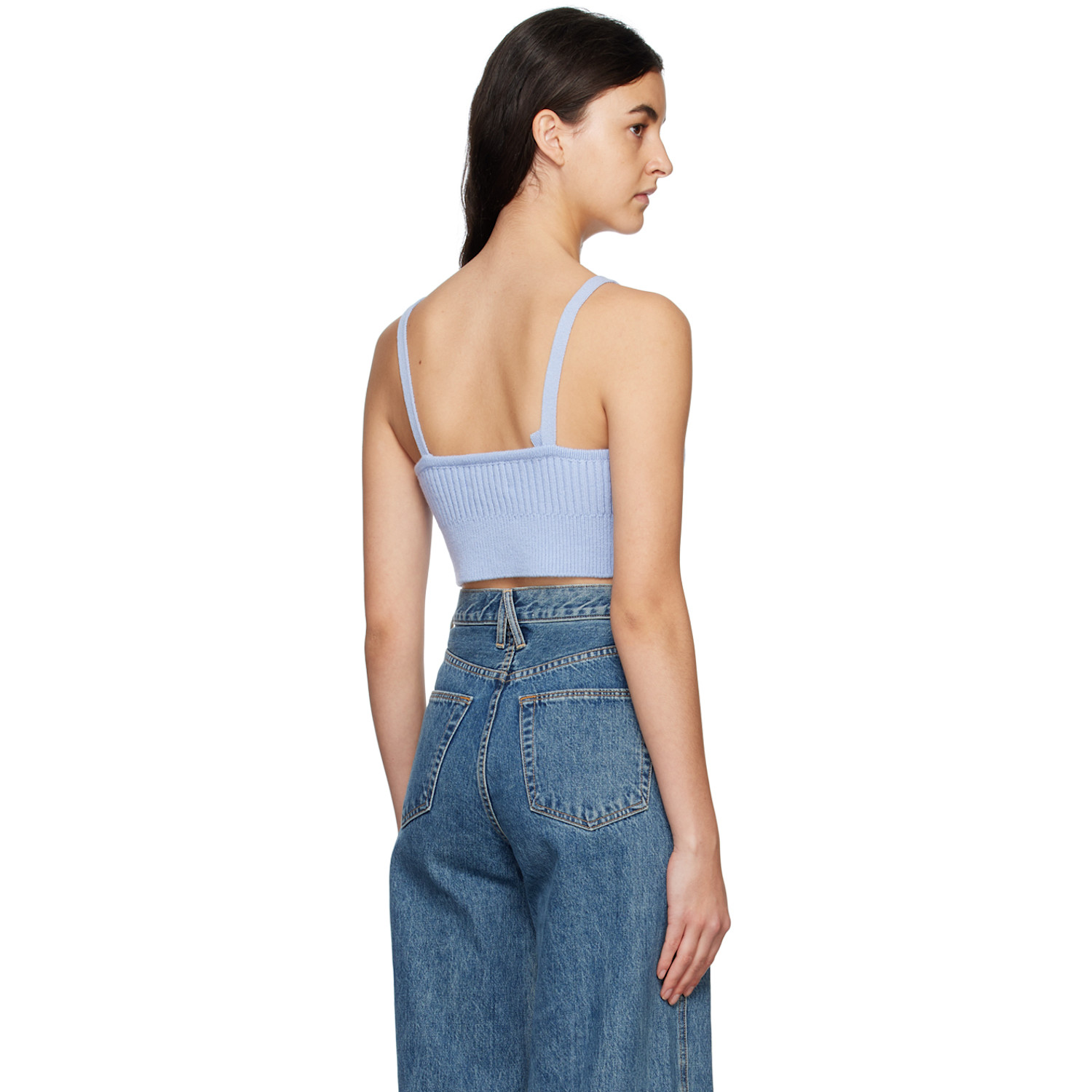  Halfboy Blue V-neck Tank Top 