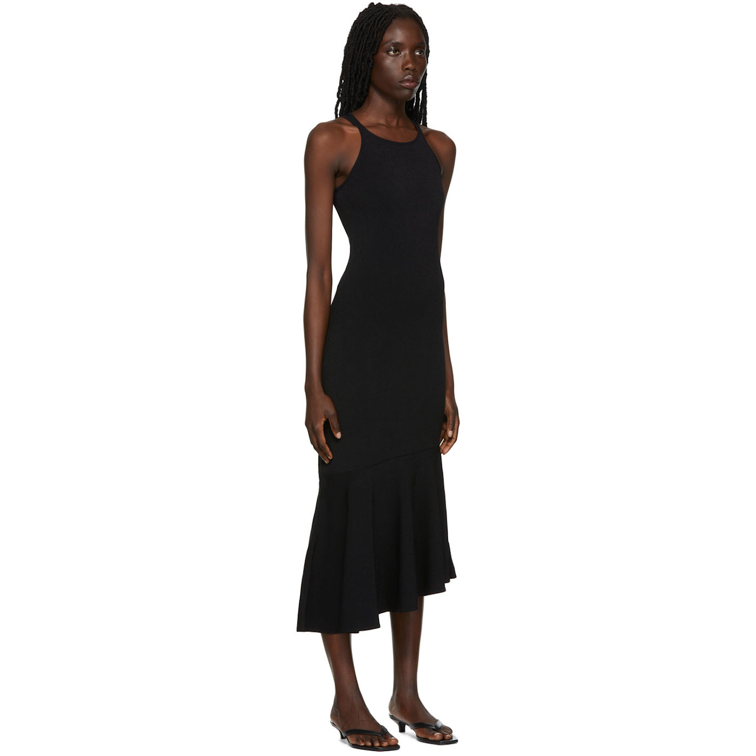  Deveaux New York Black Charlize Midi Dress 