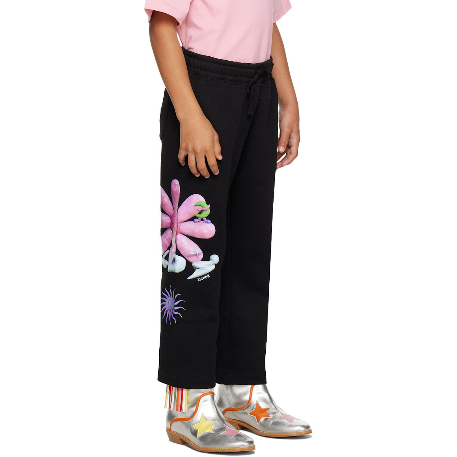  Gcds Kids Kids Black Graphic Lounge Pants 
