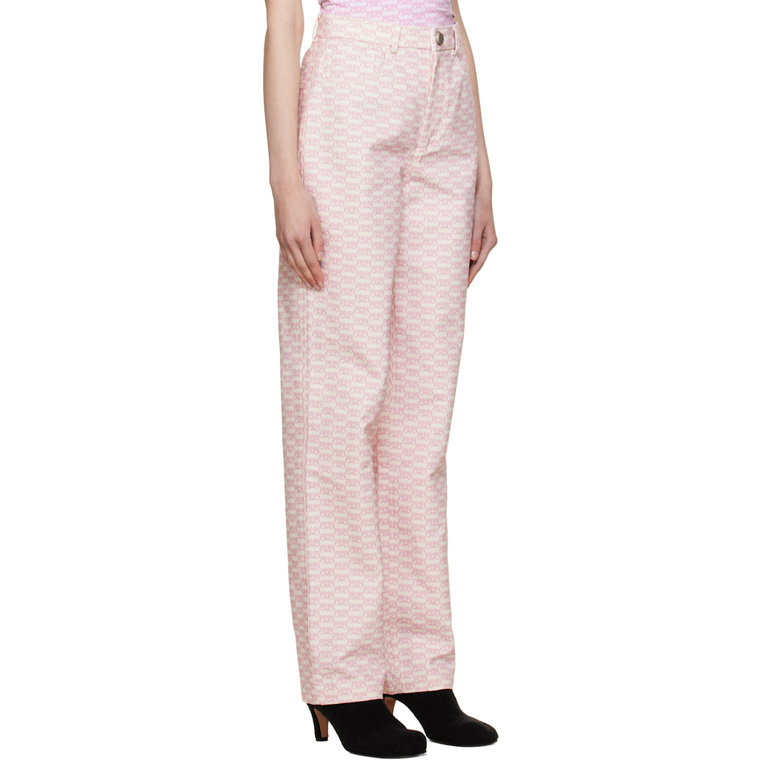  Bonbom Off-white & Pink Noh Jeans 