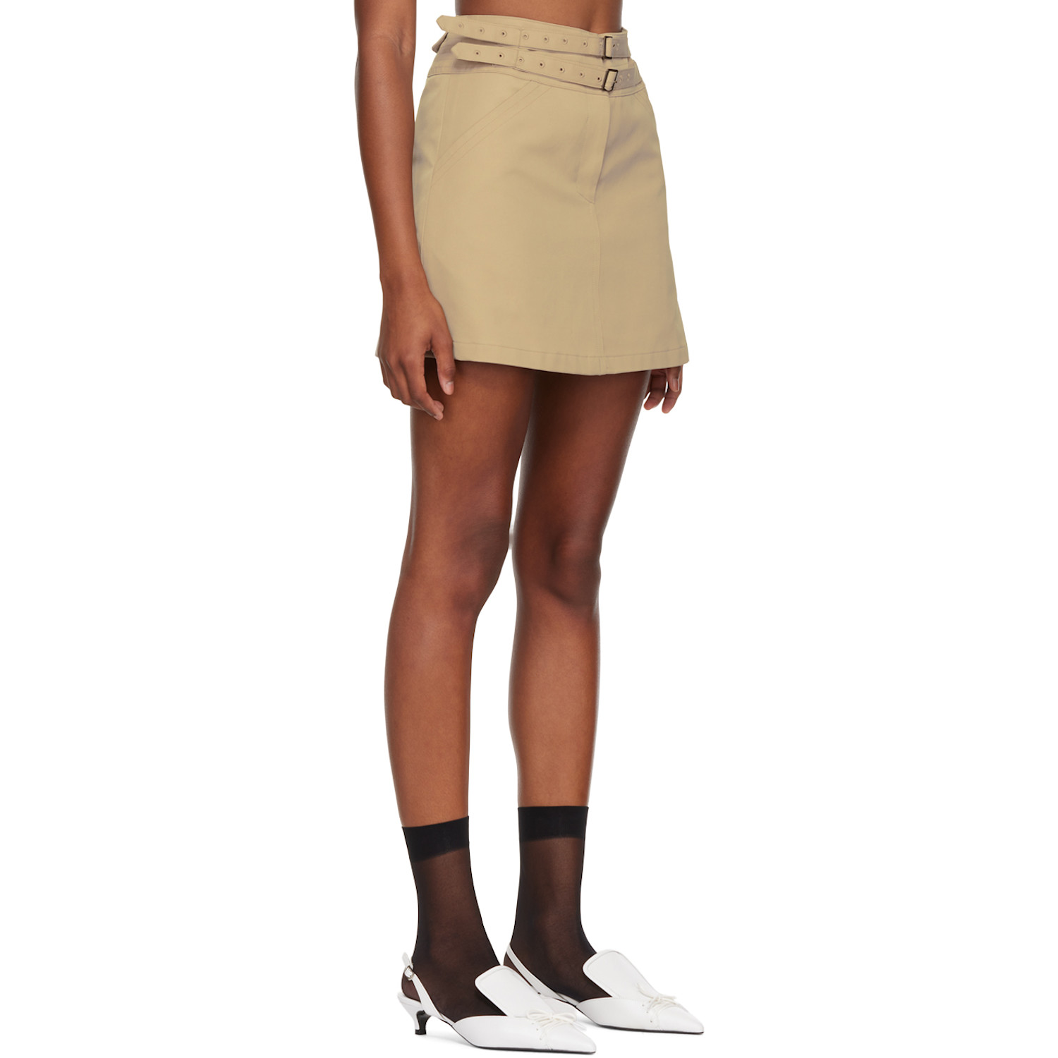  Bonbom Beige Rhee Miniskirt 