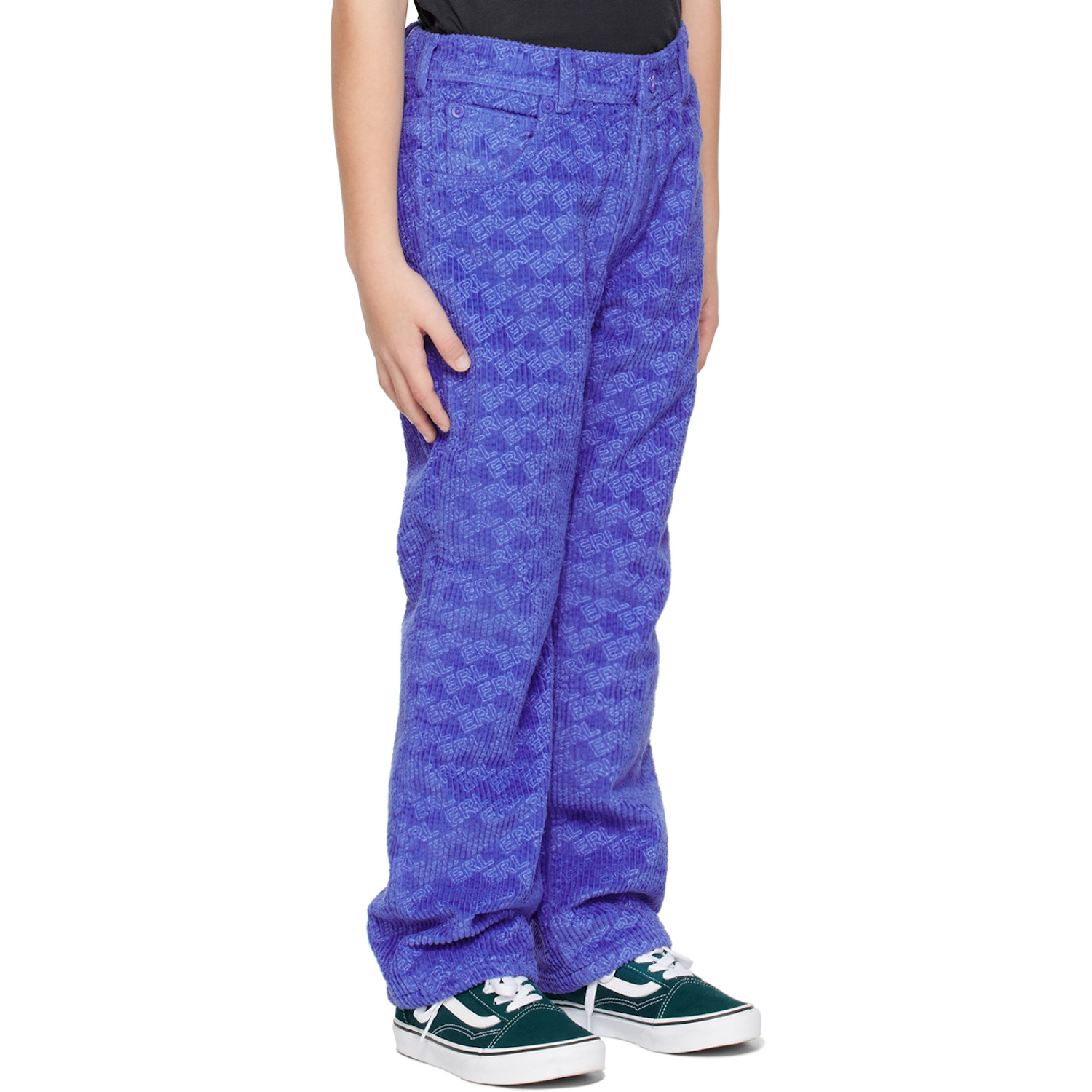 Erl Kids Blue Embossed Pants 