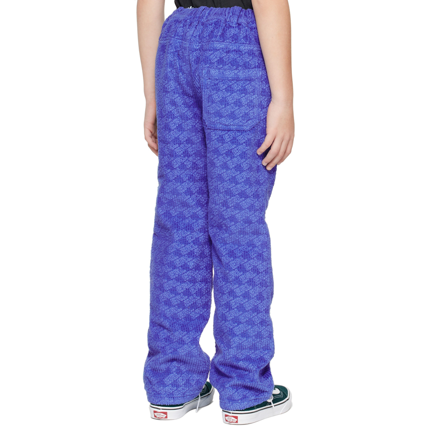  Erl Kids Blue Embossed Pants 