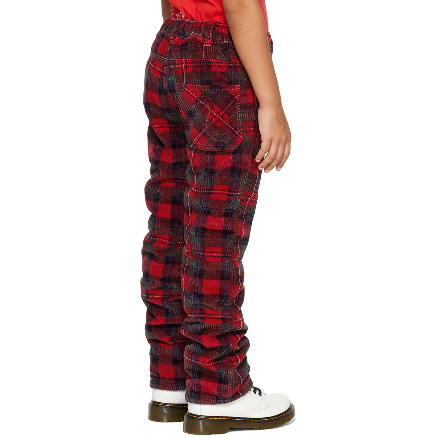  Erl Kids Red Check Trousers 