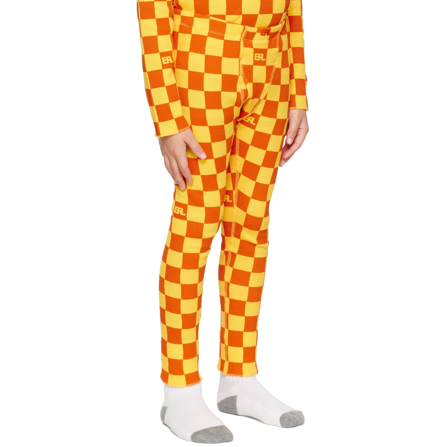  Erl Orange Kids Check Lounge Pants 