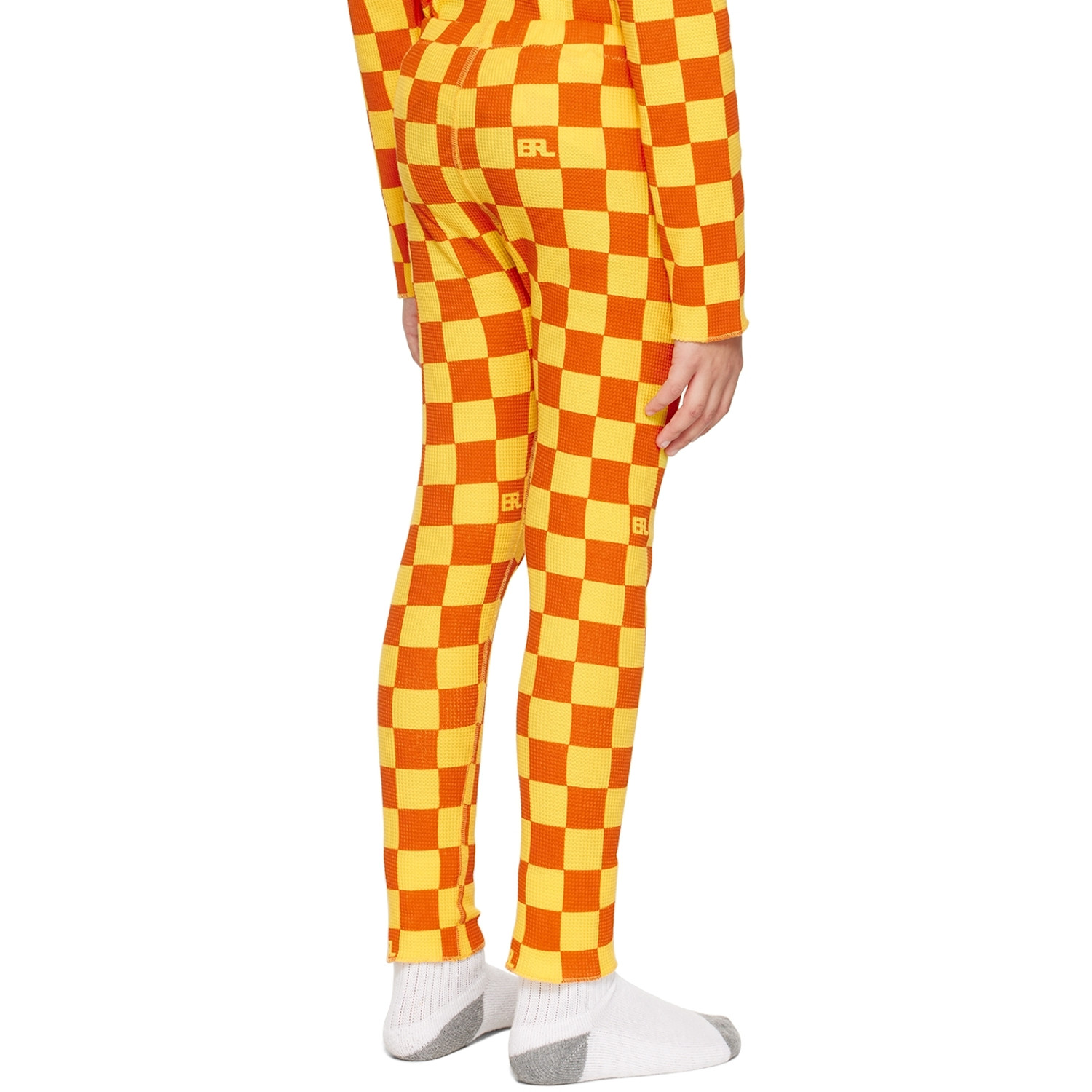  Erl Orange Kids Check Lounge Pants 