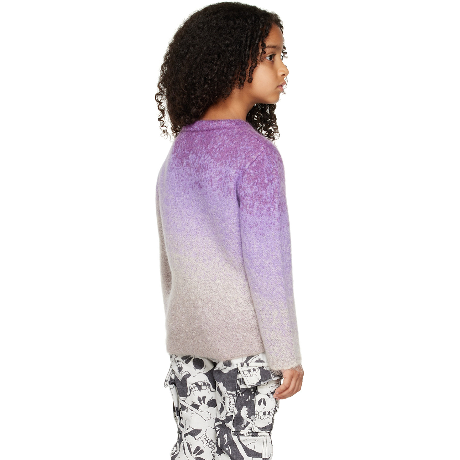  Erl Kids Purple Gradient Sweater 