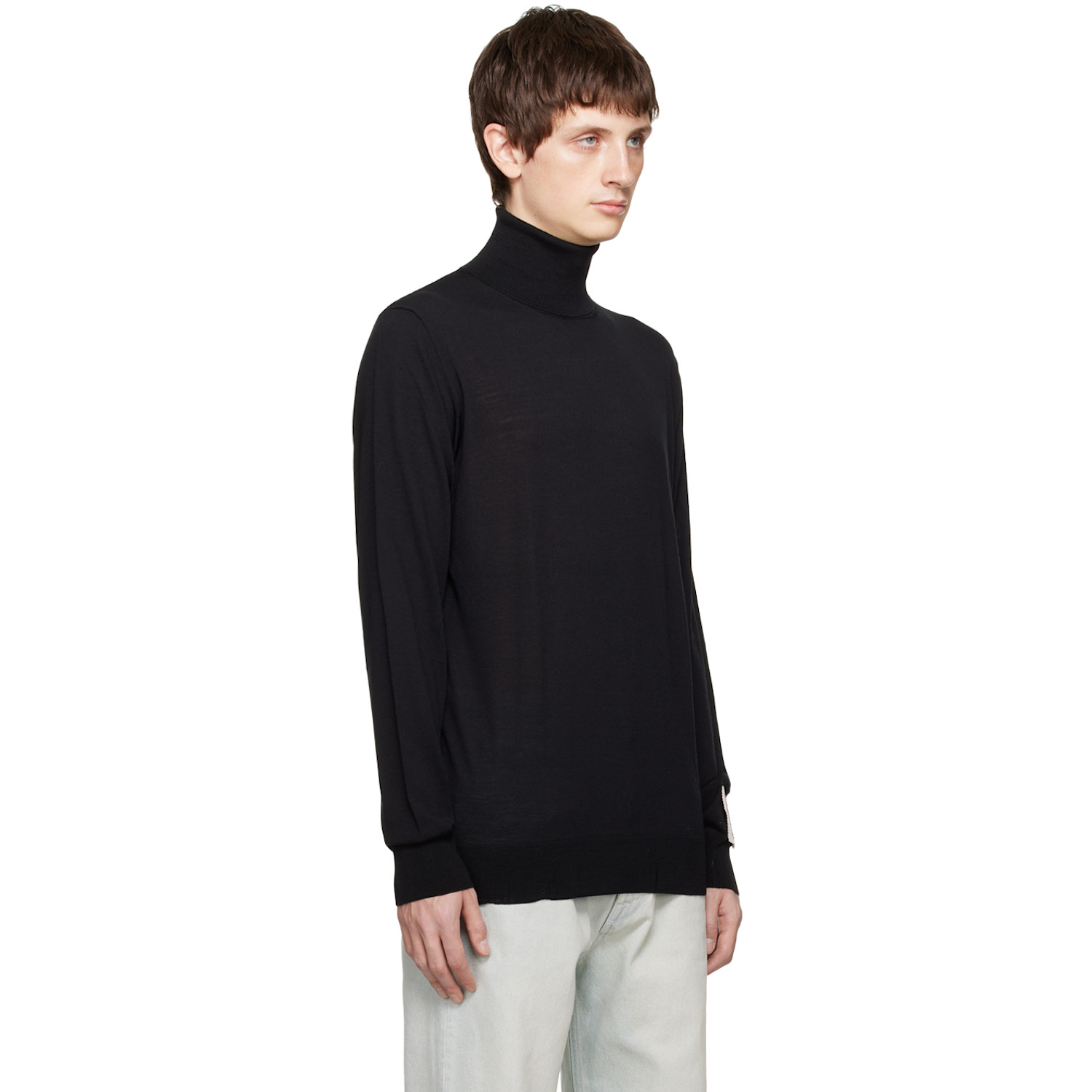  Golden Goose Black Distressed Turtleneck 