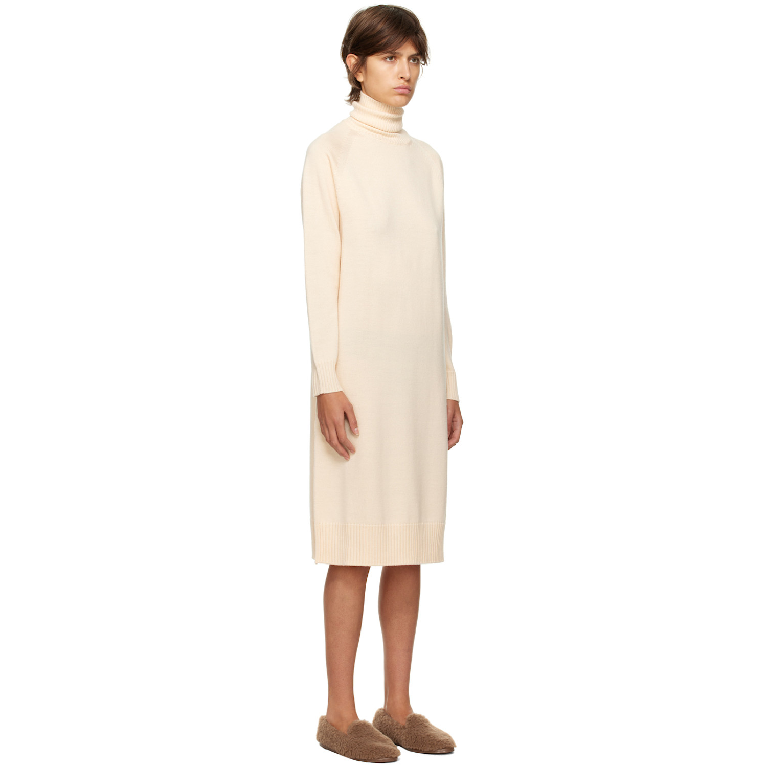 Mm By Max Mara Off-white Linfa Midi Dress 