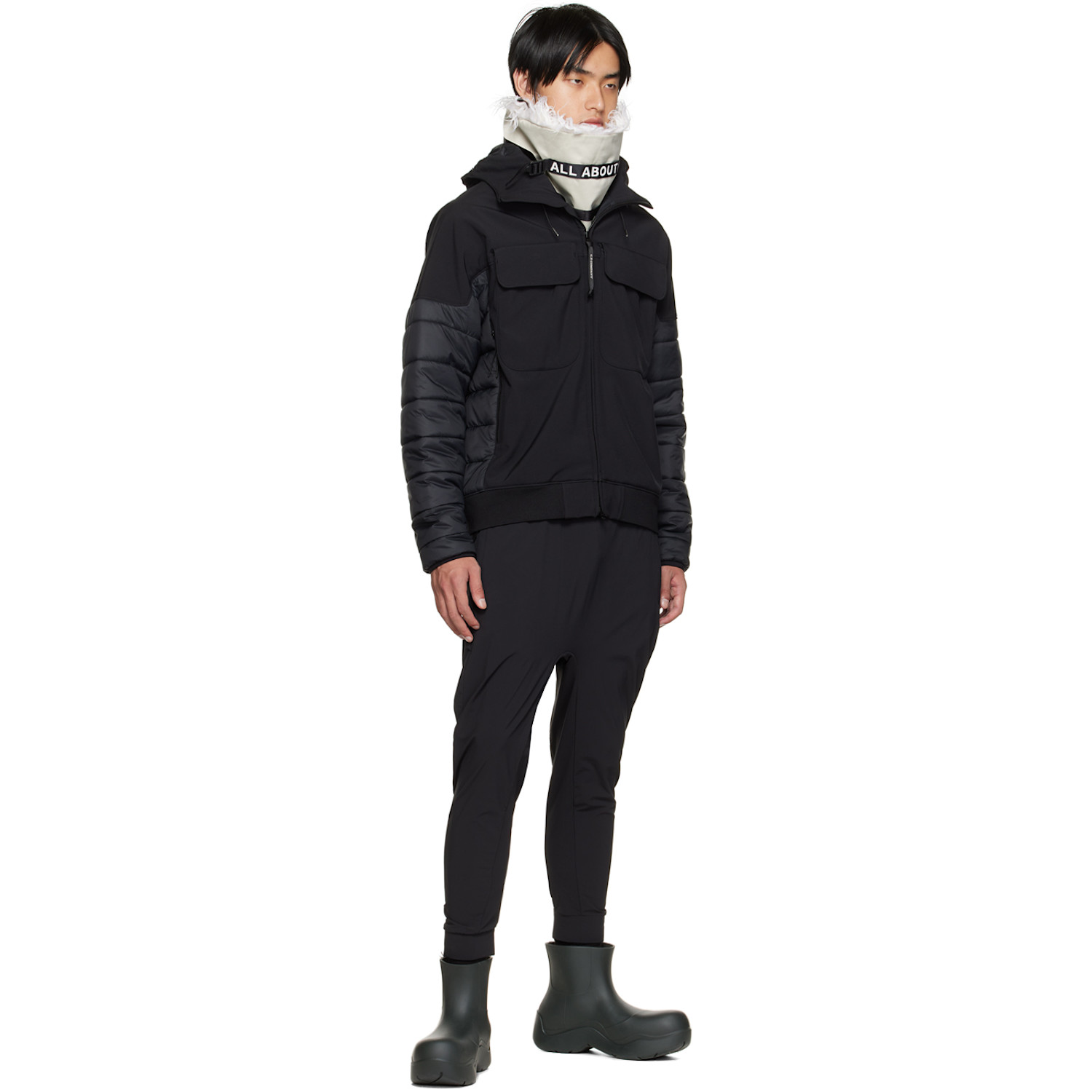  A. A. Spectrum Gray Embroidered Neck Warmer 