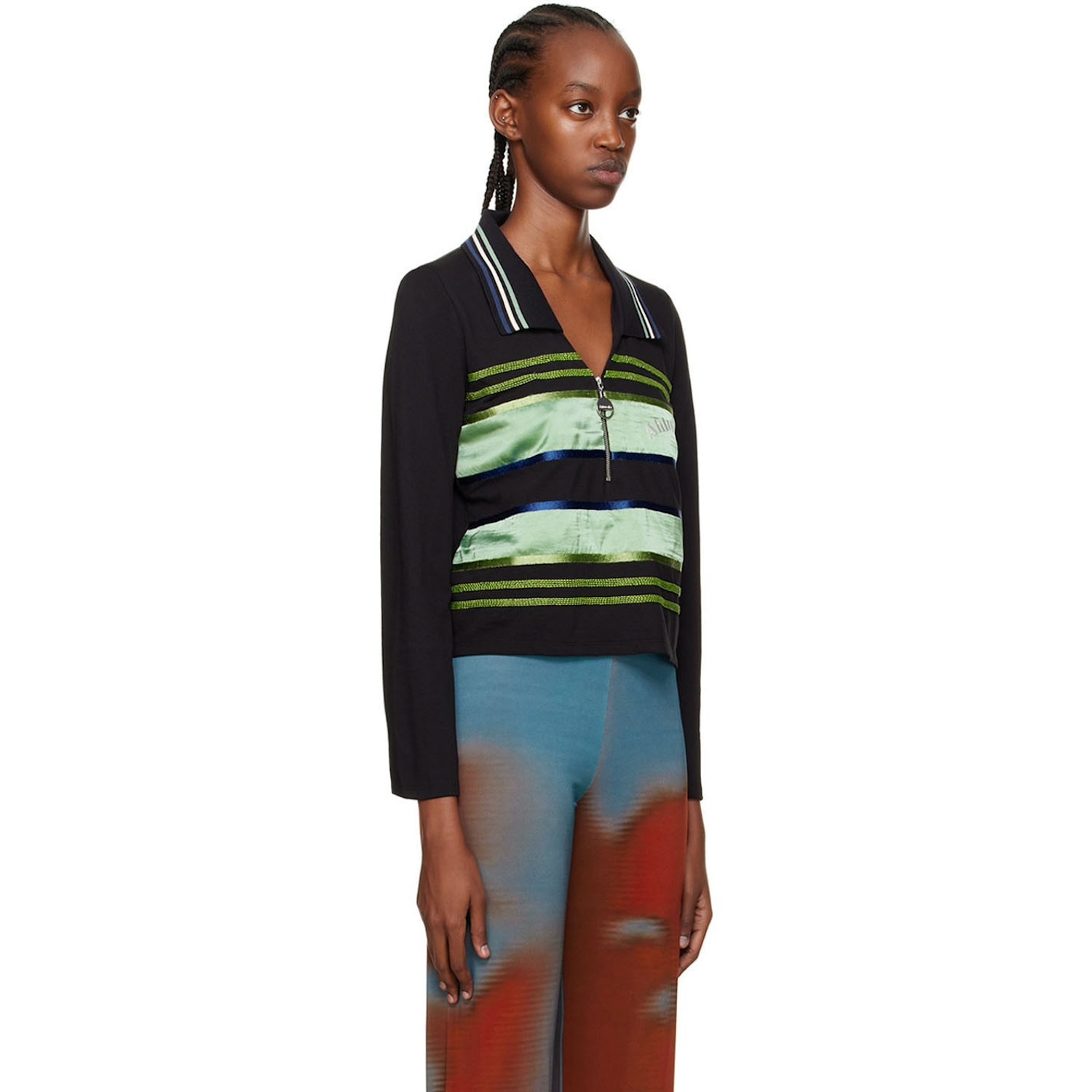  Ahluwalia Black Stripe Sweater 